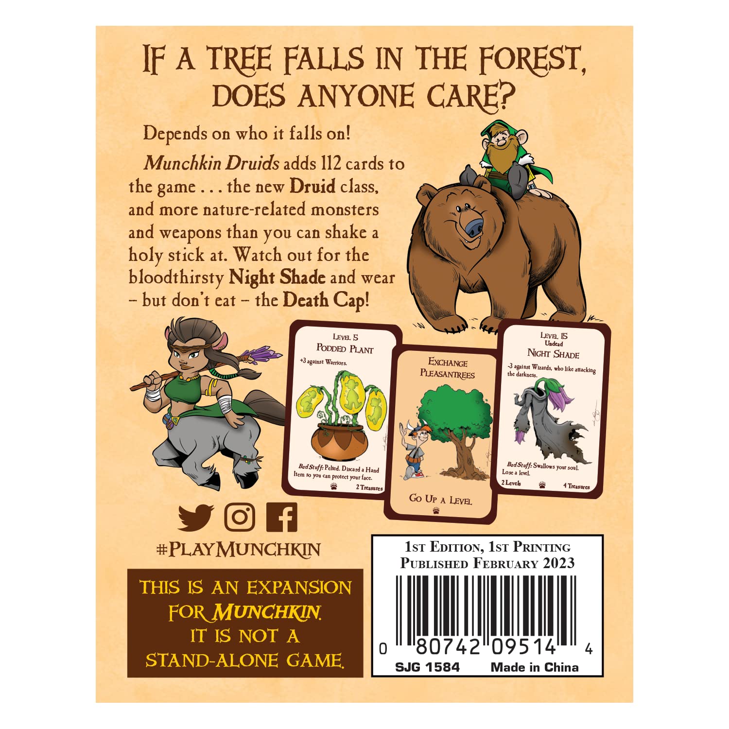 Munchkin Druids Card Game by Steve Jackson Games - Fantasy Adventure Party Game for Family & Friends Game Night