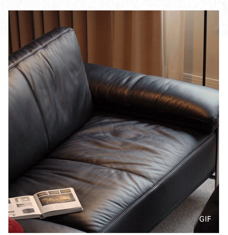 Premium Italian Genuine Leather Sofa - First Layer Yellow Cowhide Straight Design for Living Room, Office & Lounge
