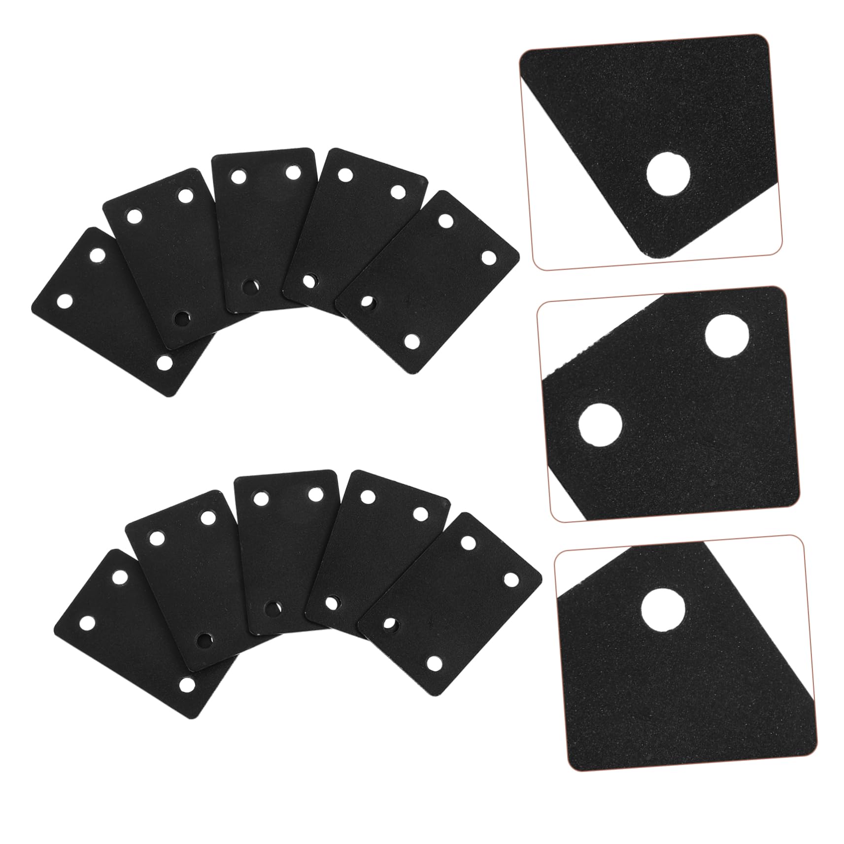 10-Pack Stainless Steel Flat Mending Plates - Heavy Duty Metal Joining Brackets for Wood Repair & Furniture Reinforcement | DIY Woodworking, Cabinet Fixing, Home Improvement Projects