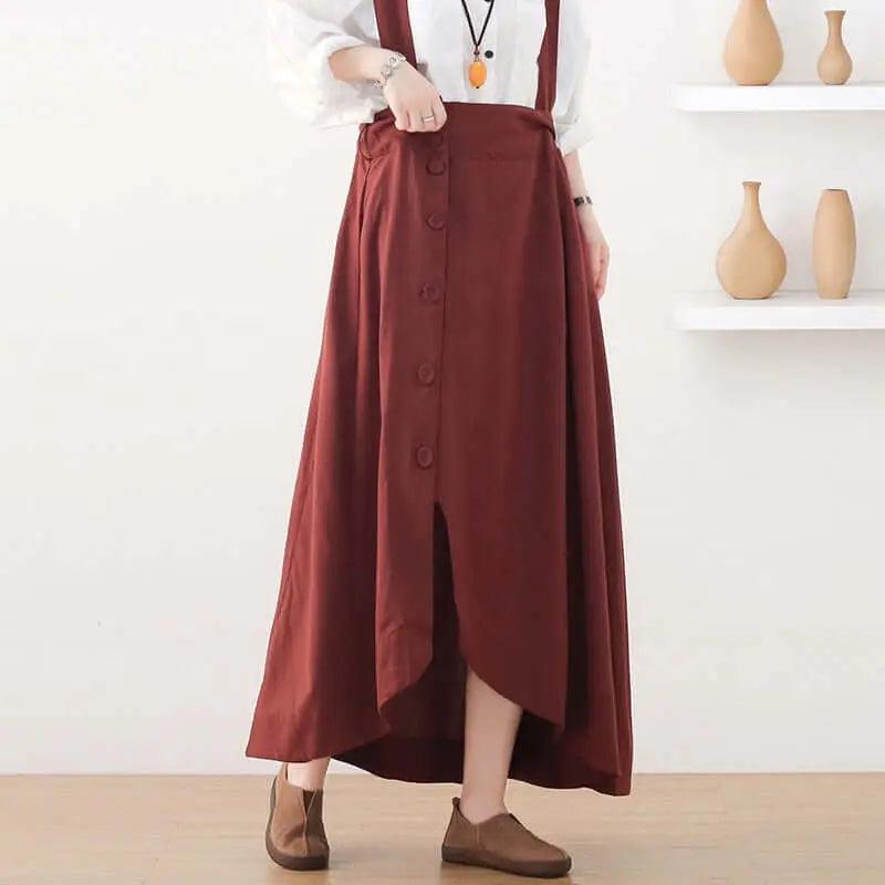 Elegant Linen Suspender Jumpsuit - Asymmetric Sleeveless Romper for Women | Summer Casual Outfit, Beach Wear & Boho Fashion