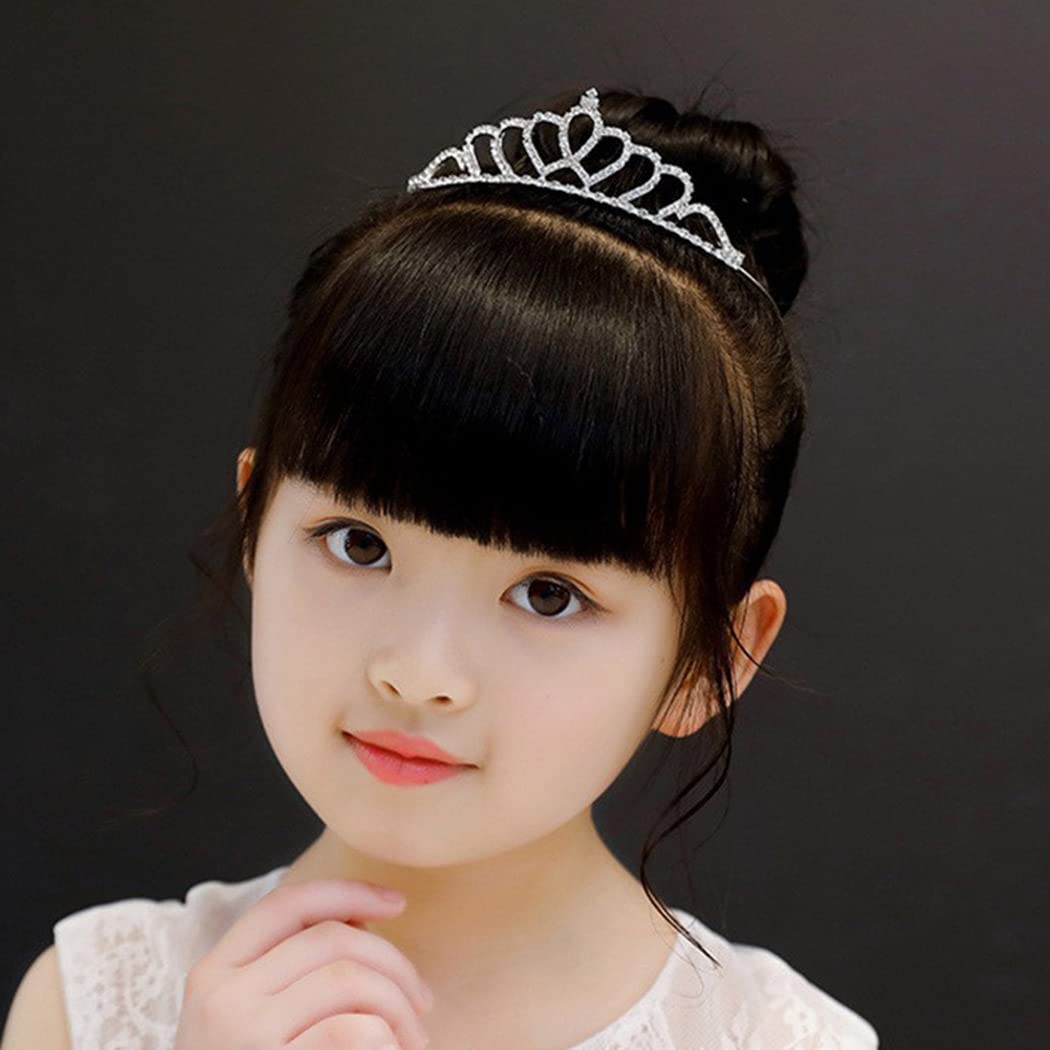 Sparkling Silver Tiara Crown with Rhinestones - Elegant Princess Crown for Girls & Women | Crystal Birthday Headband for Parties, Weddings & Special Events | Perfect Hair Accessory for Costumes & Celebrations