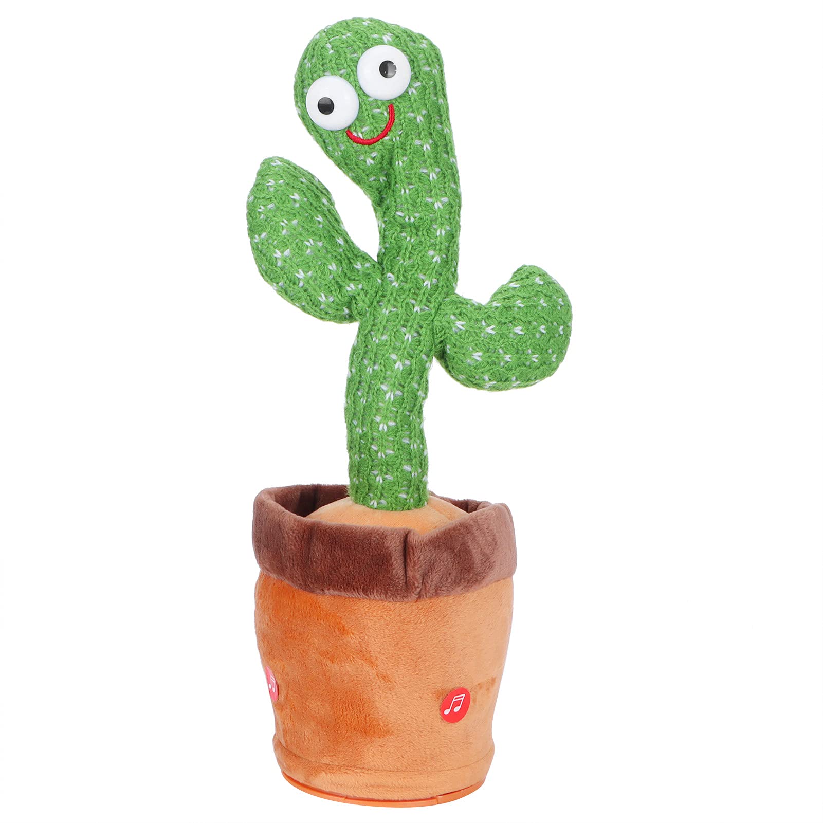 Dancing Singing Cactus Plush Toy - Electronic Animated Talking Cactus with Music & LED Lights, Battery-Powered Fun Interactive Toy for Kids, Perfect Gift for Birthday & Home Decor