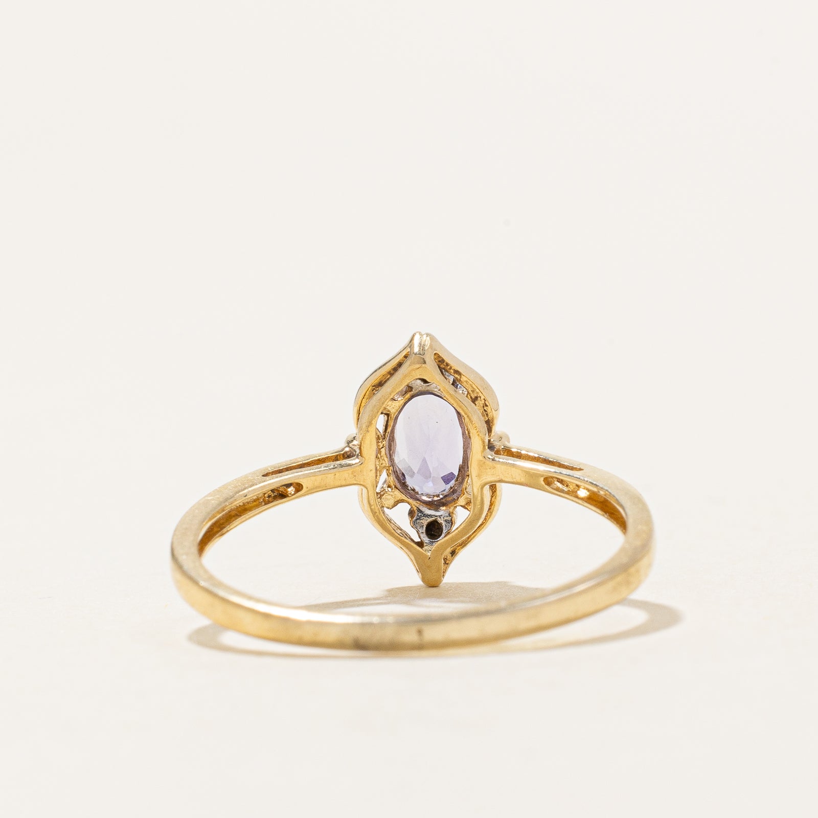 Exquisite 0.45ct Tanzanite & 0.02ct Diamond Ring - Size 8 | Elegant Blue Violet Gemstone Jewelry for Women | Perfect for Engagement, Anniversary & Special Occasions