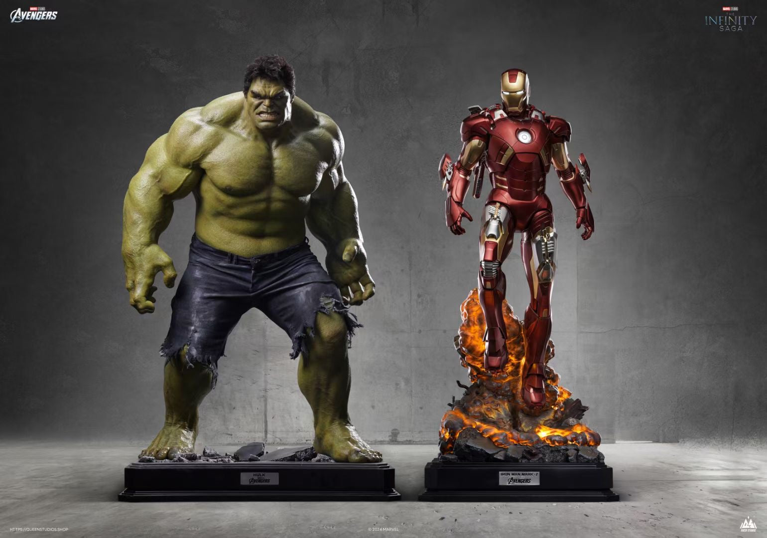 Queen Studio Licensed Hulk Collectible Figure - Official Marvel Avengers Merchandise for Display & Gifts