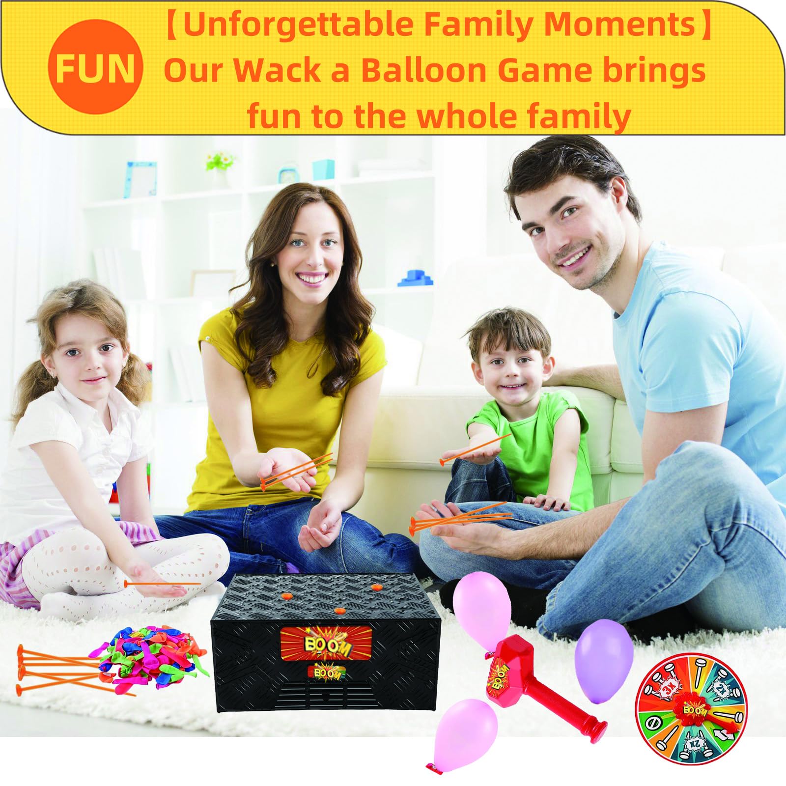 Whack a Balloon Game 2025 - Explosive Balloon Popping Fun for Adults & Kids | Interactive Parent-Child Activity | Perfect for Family Gatherings, Birthday Parties & Stress Relief