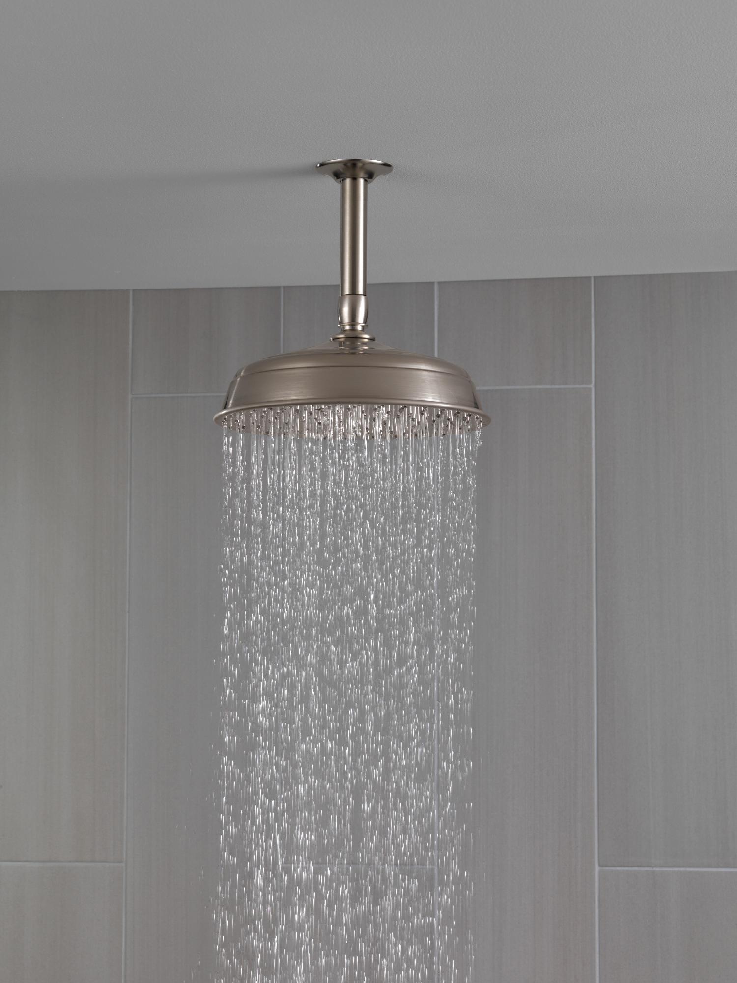 Delta RP61058SS 6-Inch Stainless Steel Ceiling Mount Shower Arm - Perfect for Modern Bathroom Renovations & Spa-Like Shower Experiences