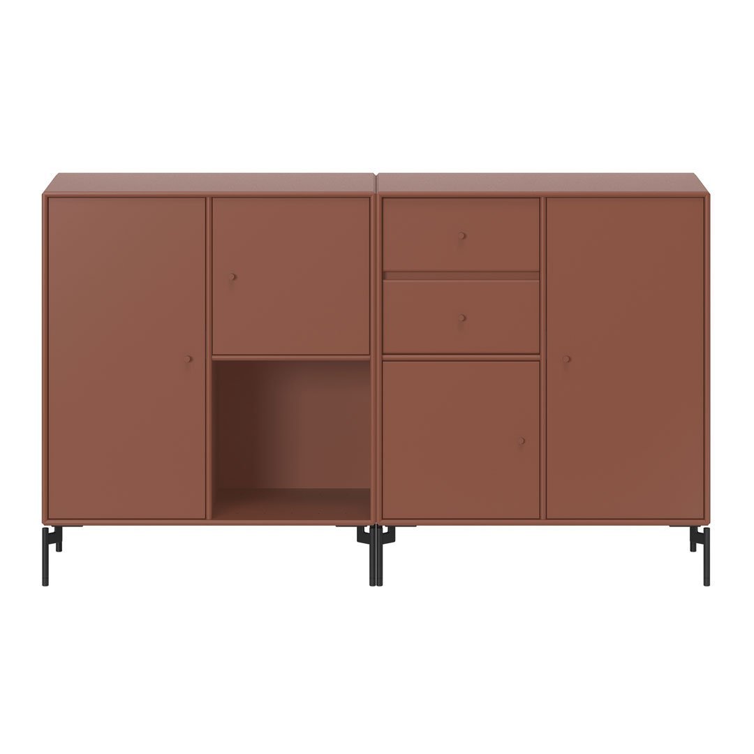 Modern Couple Sideboard with Sturdy Wooden Legs - Stylish Storage Cabinet for Living Room, Bedroom, or Entryway