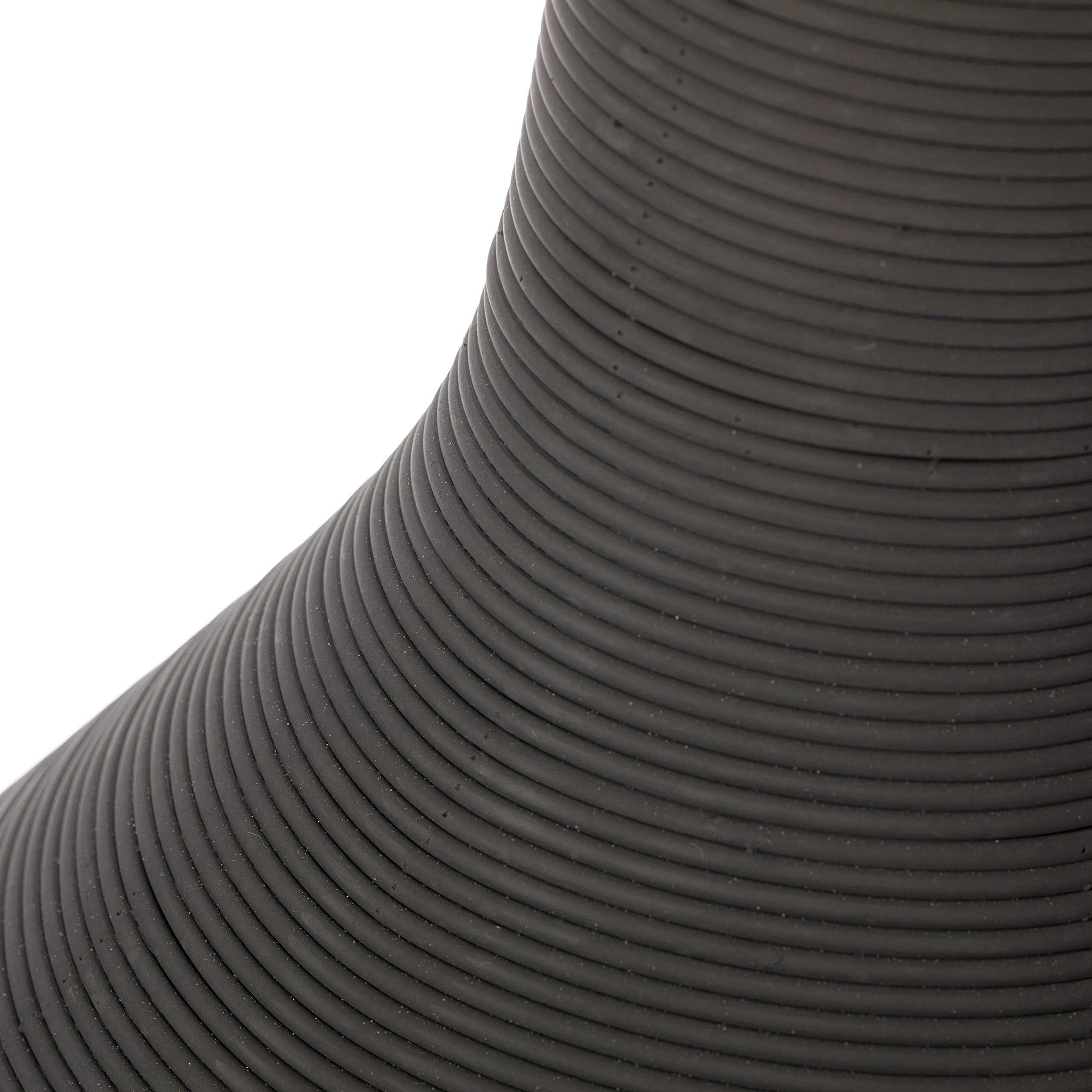 38-inch Tall Floor Vase - Modern Charcoal Grey Extra Large Trumpet Style Plastic Rope Vase | Lightweight Decorative Vase for Entryway, Dining Room, Living Room & Bedroom | Perfect for Home Decor, Wedding Centerpieces & Interior Design