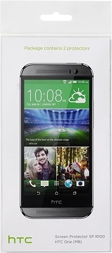 HTC One M8 Screen Protectors - 2 Pack Clear HD Tempered Glass for Scratch & Impact Protection - Perfect for Work, Travel & Daily Use