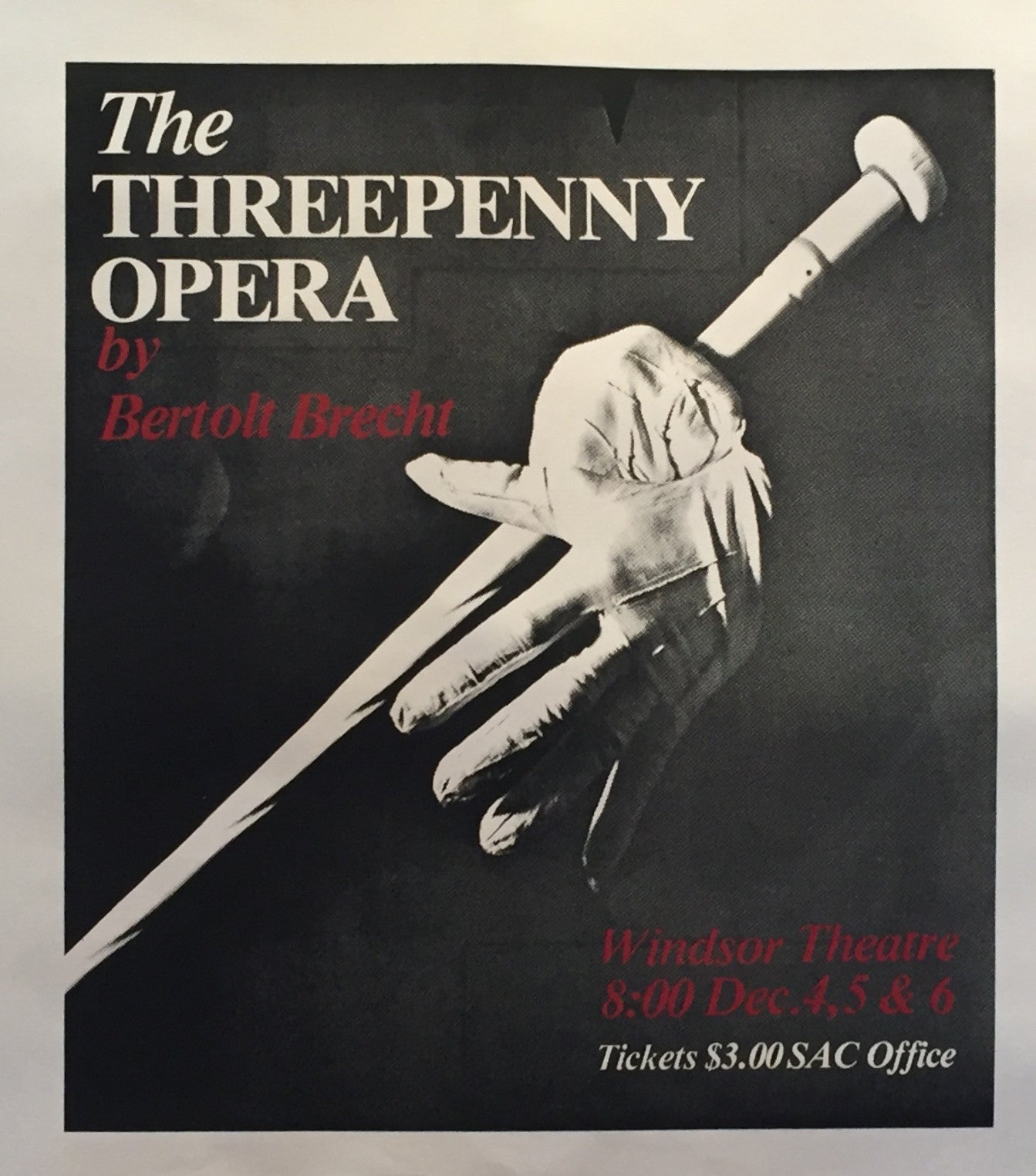 1970s Vintage Canadian Theater Poster - The Threepenny Opera | Retro Wall Art Decor for Living Room, Office & Theater Lovers