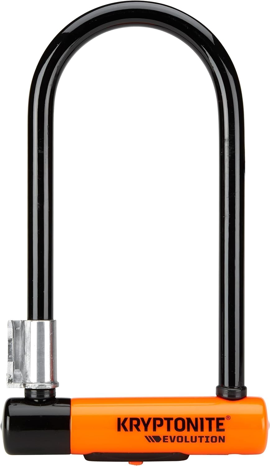 Kryptonite Evolution Standard Bike U-Lock - 14mm Heavy Duty Anti-Theft Bicycle Lock for Bicycles & Scooters with 7' KryptoFlex Security Cable | High Security Outdoor Bike Parking, Commuting & Urban Cycling Protection