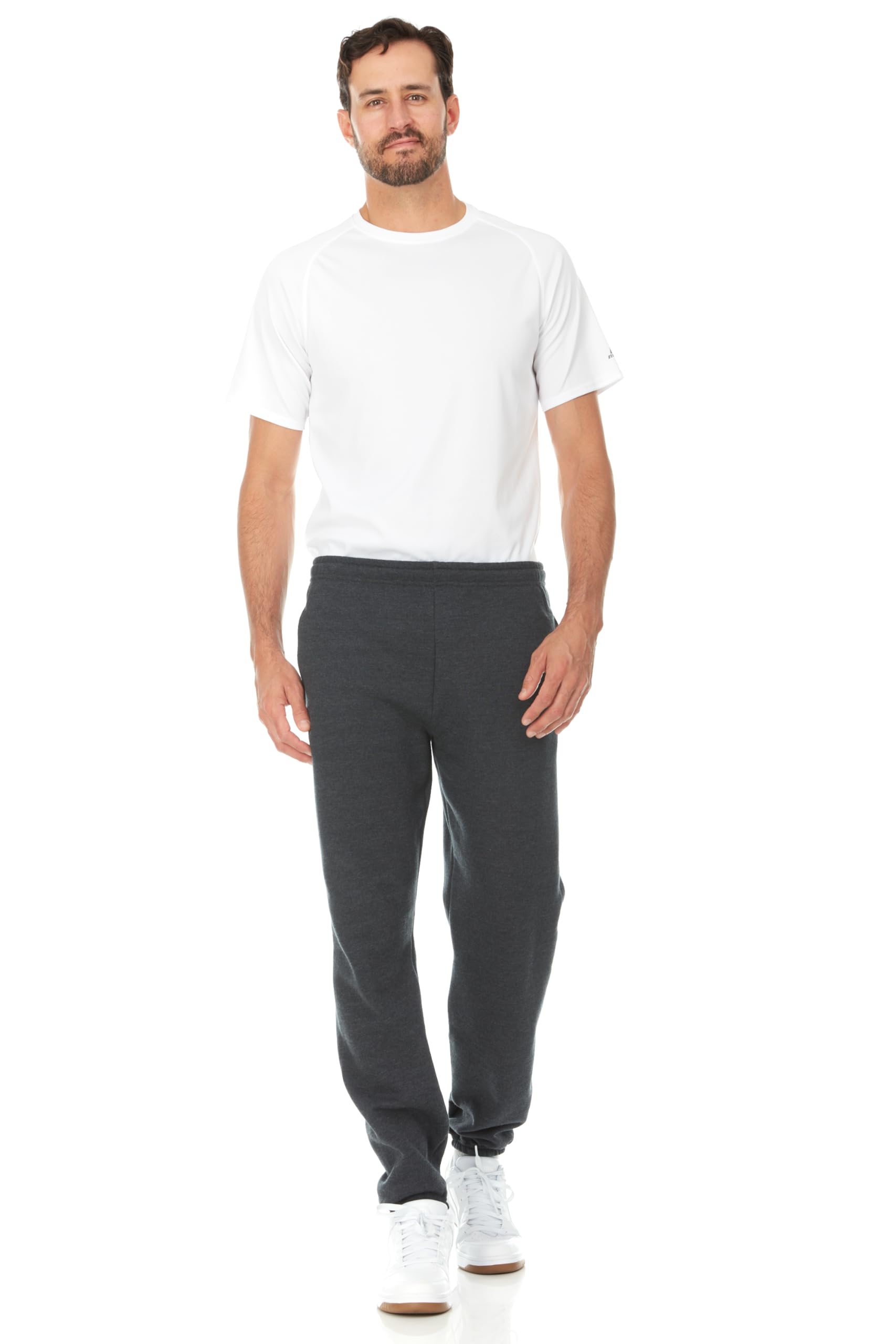 Yacht & Smith 36 Pack Men's Jogger Sweatpants - Wholesale Bulk Comfortable Casual Pants for Homeless Shelter Donations, Gym, Lounge & Everyday Wear