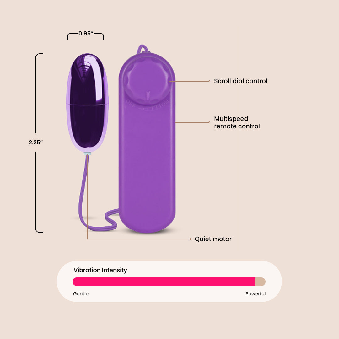 B Yours Power Bullet - Rechargeable Remote Control Egg Vibrator for Couples, Waterproof & Ultra Quiet - Perfect for Long Distance Play, Bedroom Fun & Travel
