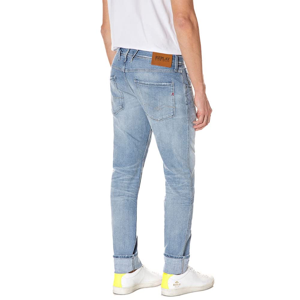 Replay Men's Anbass Organic Jeans - Premium Slim Fit Denim Pants for Casual & Business Wear | Eco-Friendly Cotton | Comfortable & Stylish for Everyday Outfits