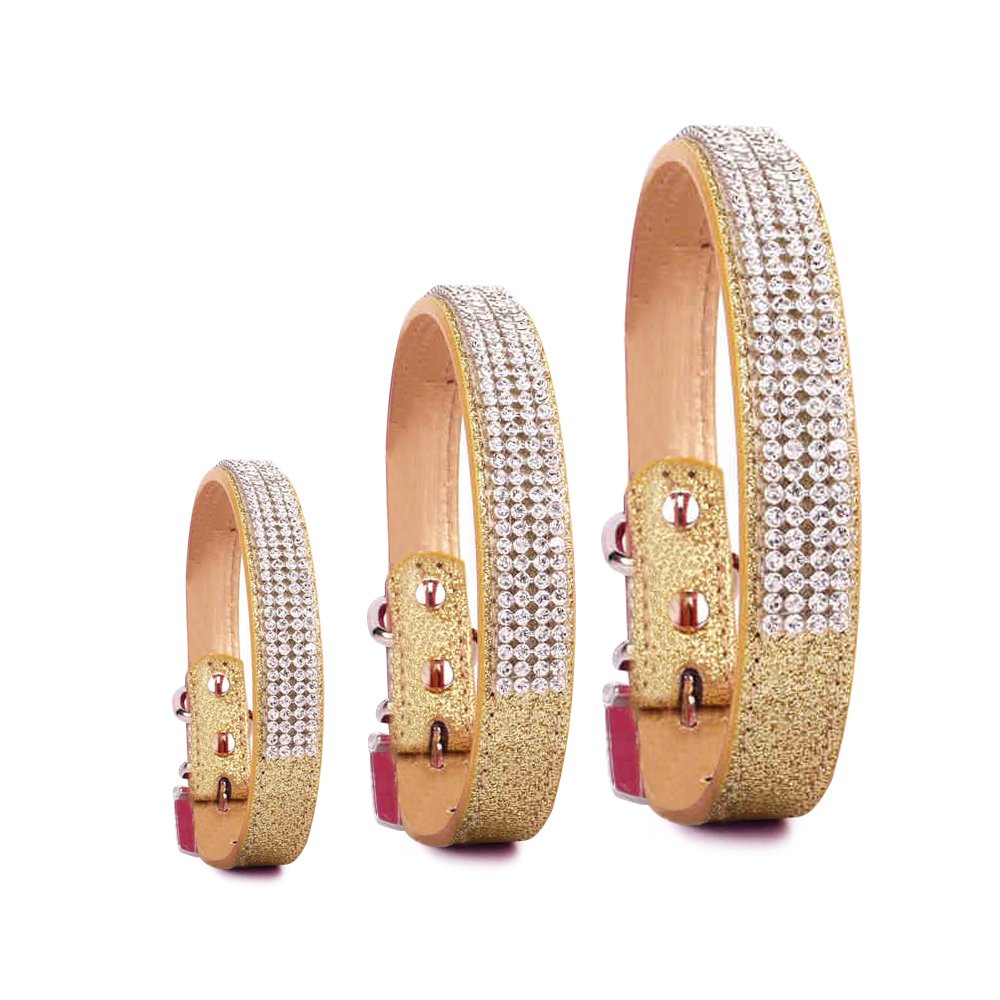 Sparkling Gold Personalized Leather Dog Collar with Purple Spikes for Large Female Dogs - Pitbull Training, Shock Resistant, Bling Accessory - Perfect for Daily Walks, Training Sessions & Special Occasions