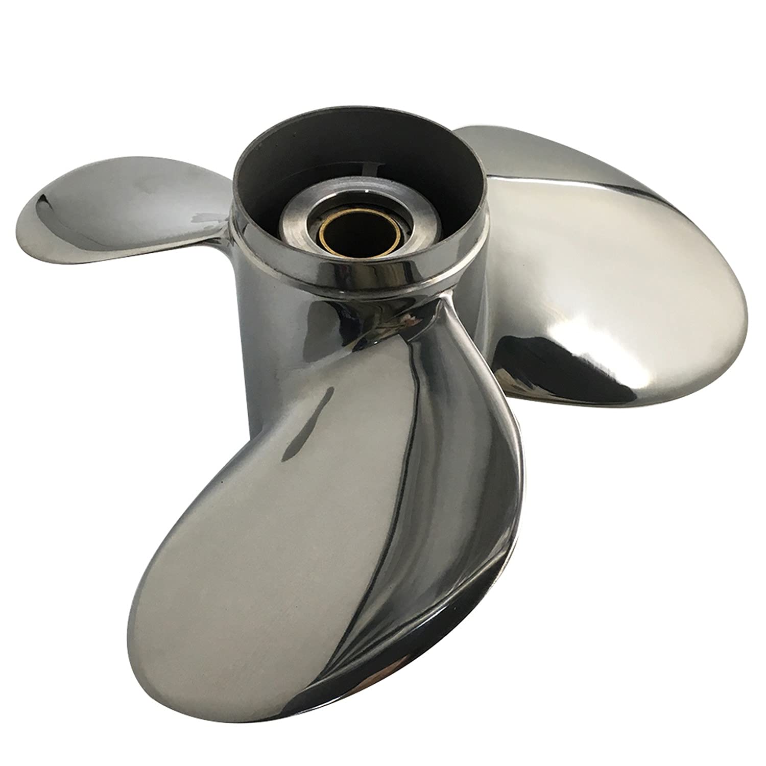 CAPTAIN Propeller 11 1/8x14 - Stainless Steel 13-Tooth Spline Replacement for Mercury Outboard Engines 25HP-75HP (25HP, 30HP, 35HP, 40HP, 45HP, 48HP, 50HP, 55HP, 60HP, 70HP, 75HP) - Perfect for Boating, Fishing & Marine Activities