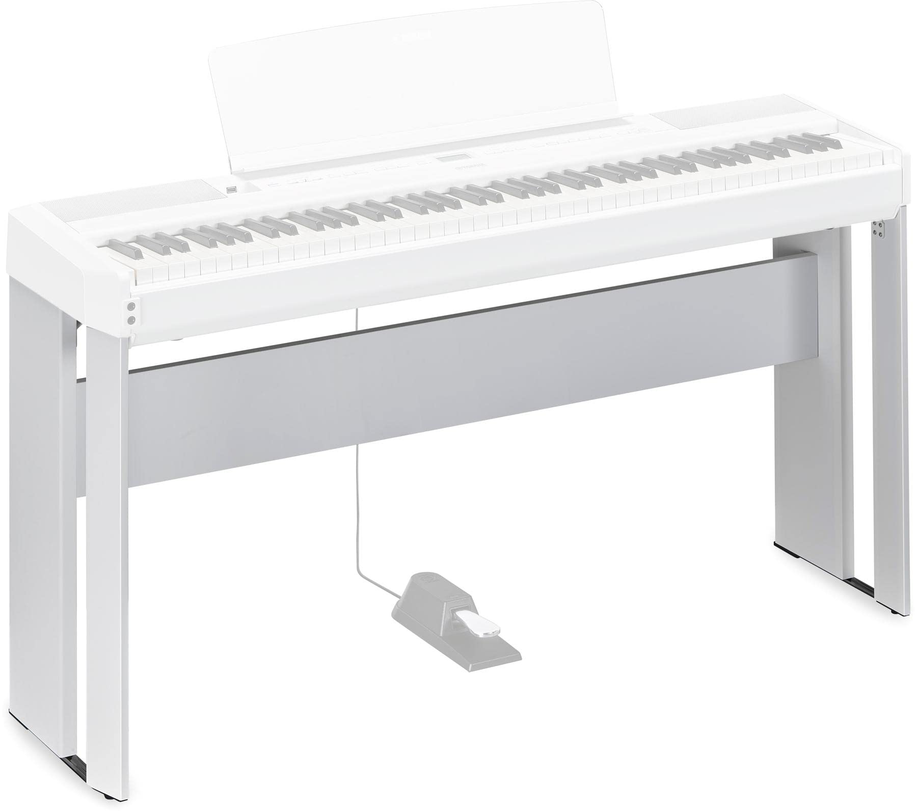 Yamaha L515WH White Wooden Furniture Stand for P515WH Digital Piano - Perfect for Home, Studio, and Stage Use