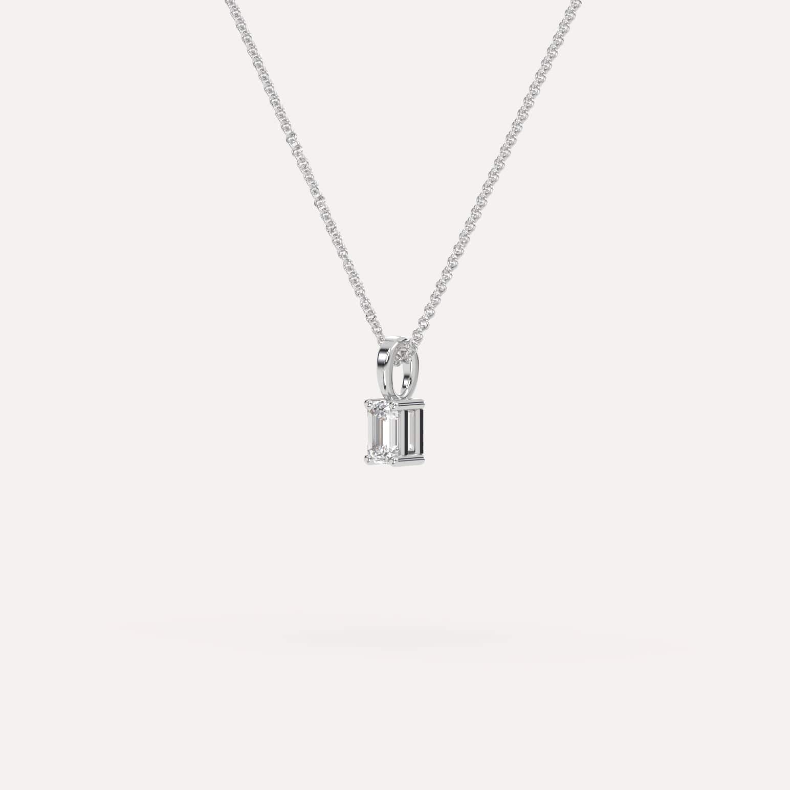 1/4 Carat Genuine Emerald & Diamond Pendant Necklace for Women - Elegant 14K Gold Jewelry Gift for Birthday, Anniversary & Special Occasions