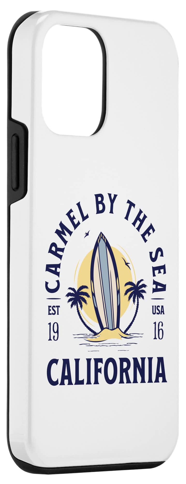 iPhone 12 Mini Case - Carmel by the Sea California Beach Surf Summer Vacation Design | Slim Protective Phone Cover for Travel, Outdoor Activities & Daily Use