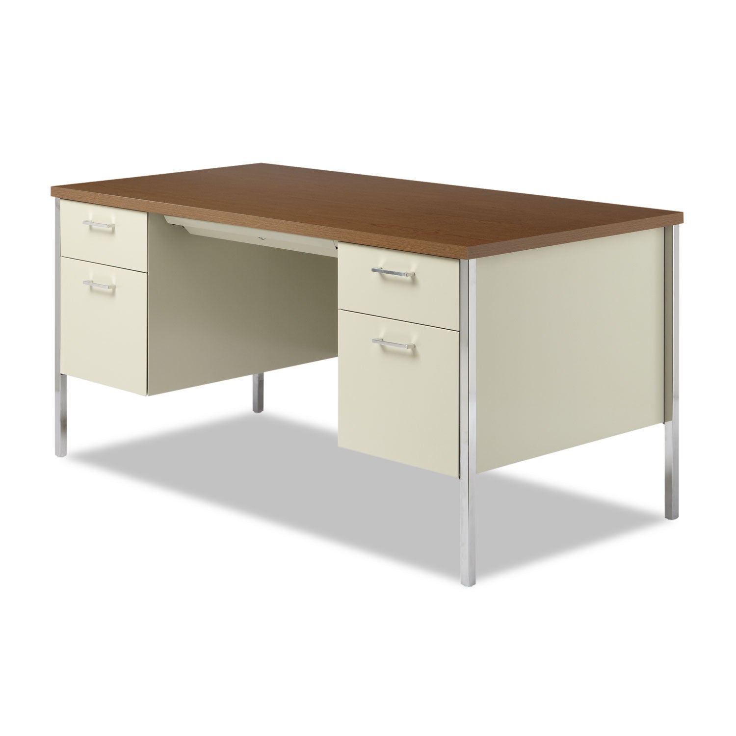 Alera® Double Pedestal Steel Office Desk - 60