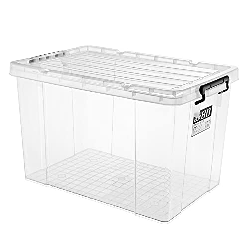 Clear Plastic Storage Box for Clothes, Quilts & Toys - Durable & Thick (Color: A, Size: 53x39x24.5cm) - Perfect for Home Organization, Kids Room & Seasonal Storage