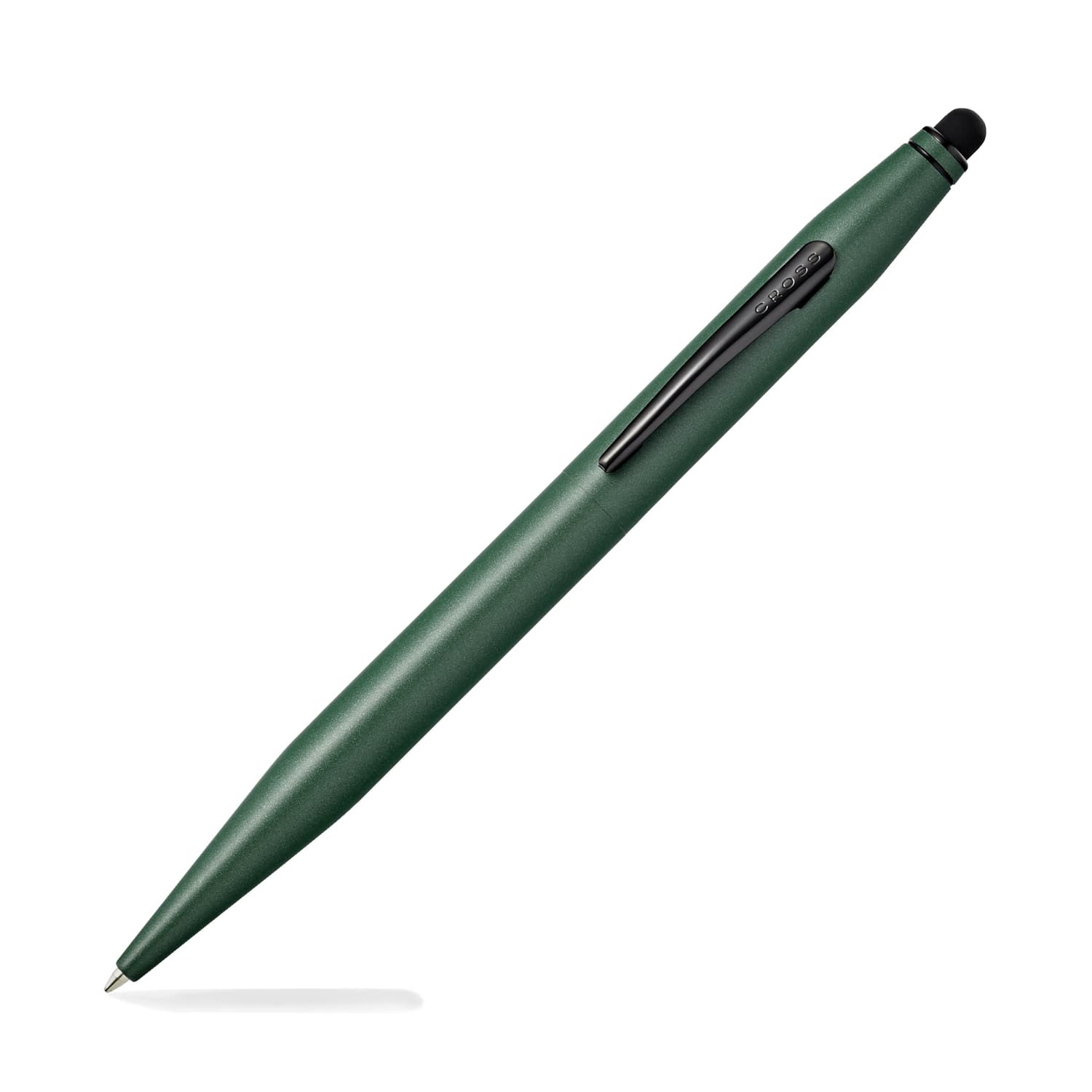 Cross Tech 2 Matte Green Ballpoint Pen with Touch Screen Stylus - Perfect for Note Taking, Digital Art & Everyday Writing