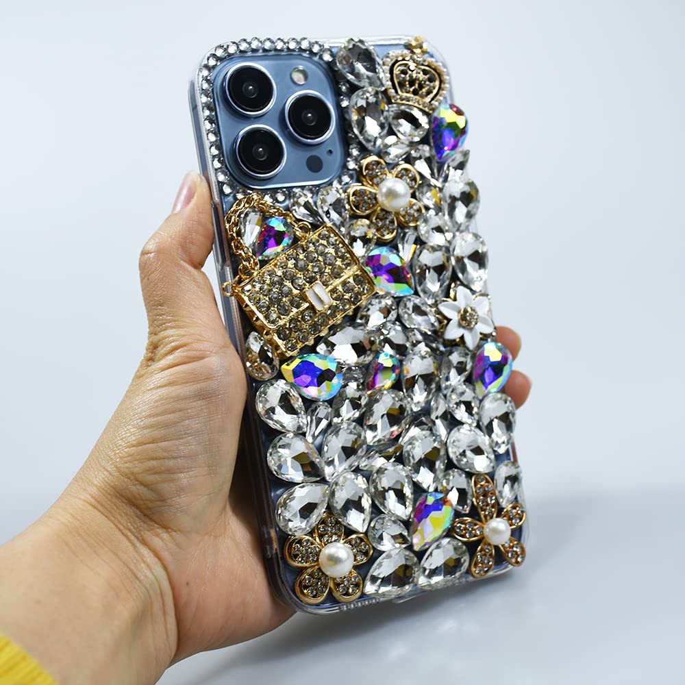 Luxury Sparkling Glitter Diamond Phone Case for iPhone 13 - Bling Shiny Rhinestone Cover for Women & Girls | Perfect for Parties, Weddings, and Everyday Fashion Accessory
