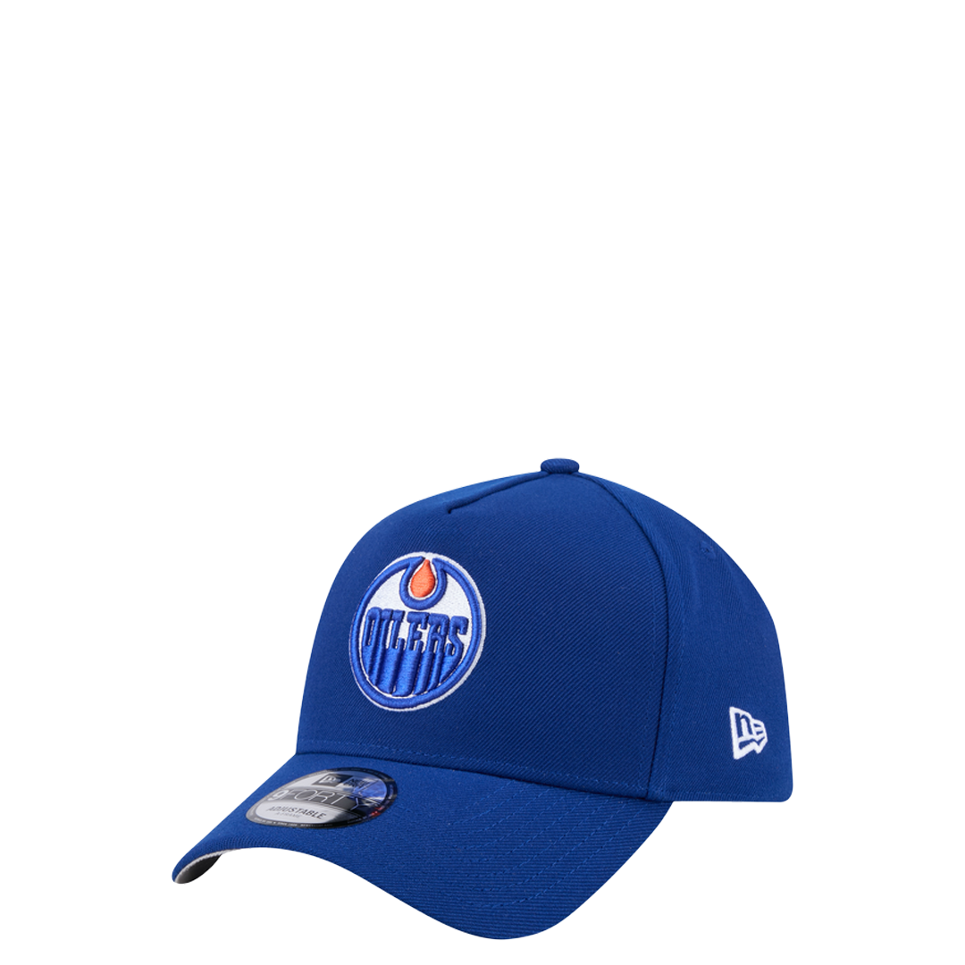 Edmonton Oilers 9Forty Adjustable A-Frame Cap - Official NHL Snapback Hat for Men & Women - Perfect for Games, Sports & Casual Wear
