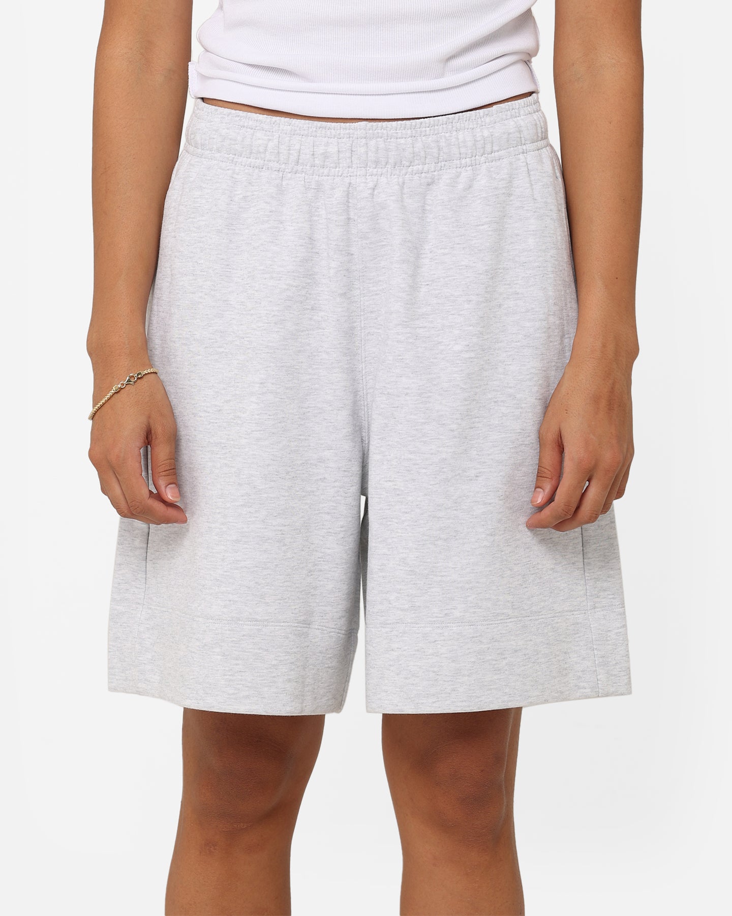 Adidas Women's Essentials 3-Stripe Light Grey Athletic Shorts - Comfortable Workout & Lounge Shorts for Running, Yoga, and Casual Wear