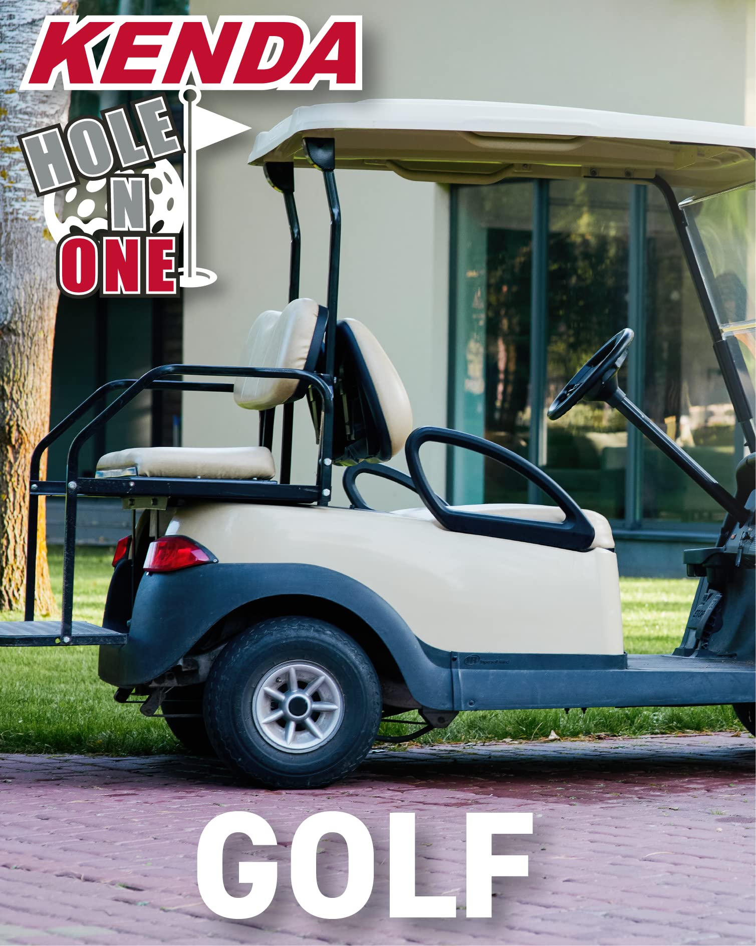 Kenda 20x10-10 Tubeless Golf Cart Tires - 2 Pack Replacement Turf Tires with Free Keychain - Perfect for Golf Carts, Utility Vehicles & Lawn Maintenance Equipment