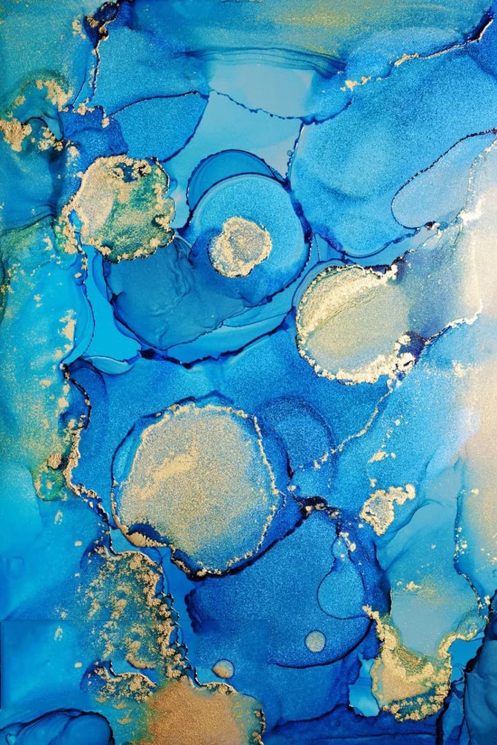 Ocean Blue Abstract Modern Area Rug 5x8 - Washable Indoor/Outdoor Carpet for Living Room, Bedroom, Dining Room, Home Office, Kitchen & Laundry - Coastal Farmhouse Aesthetic Turquoise Floor Rug | Perfect for Beach Houses, Boho Decor & Cozy Spaces