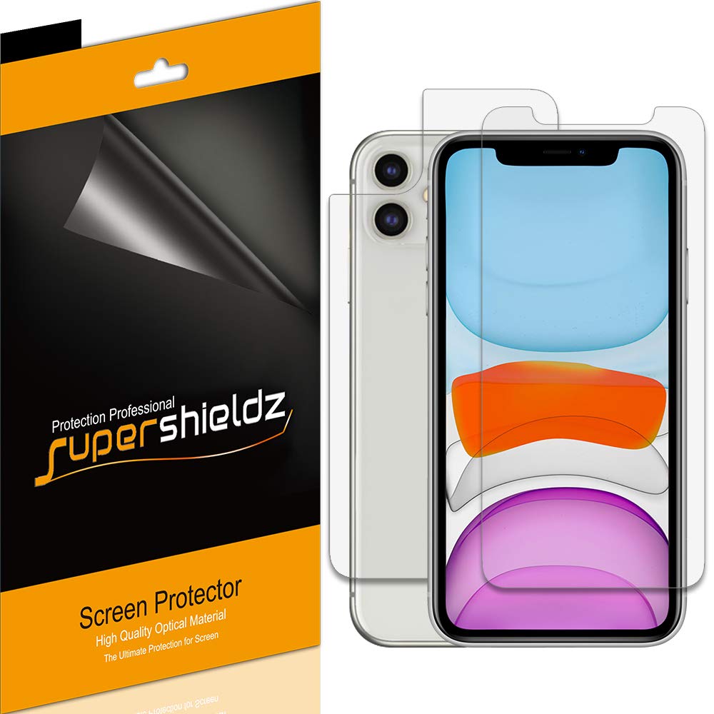 Supershieldz Anti Glare Matte Screen Protector for Apple iPhone 11 (6.1 inch) - 3 Front & 3 Back Protectors - Anti Fingerprint, Scratch Resistant - Perfect for Work, Gaming & Outdoor Use