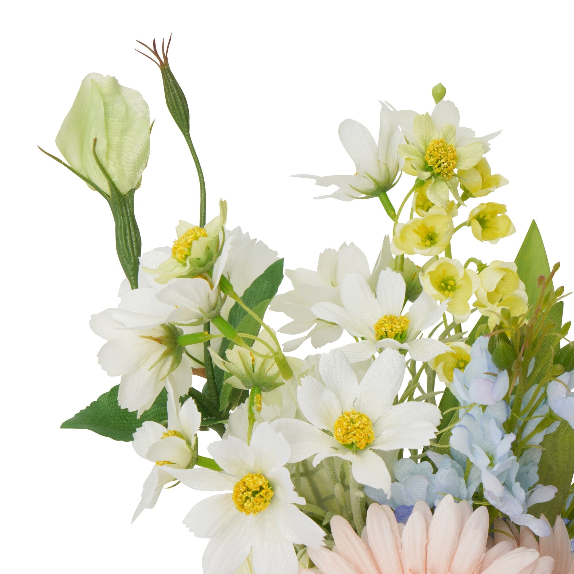 Gerbera Daisy & Cosmos Mixed Bouquet - Light Yellow Fresh Flowers for Weddings, Home Decor & Gifts