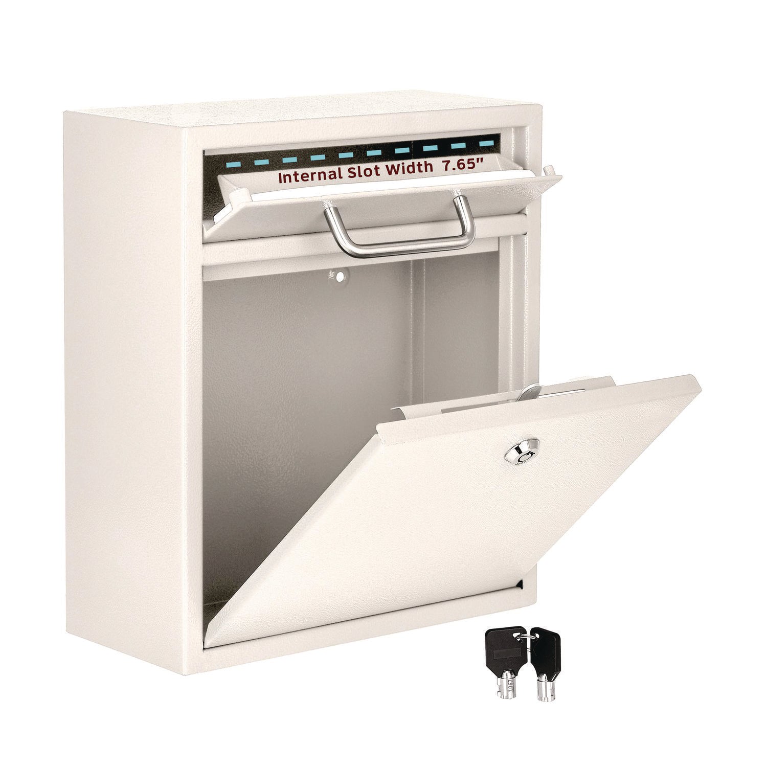AdirOffice Medium Ultimate Wall Mounted Mailbox - 10.4 x 4.5 x 12 Inches, White - Perfect for Home, Office & Apartment Mail Organization