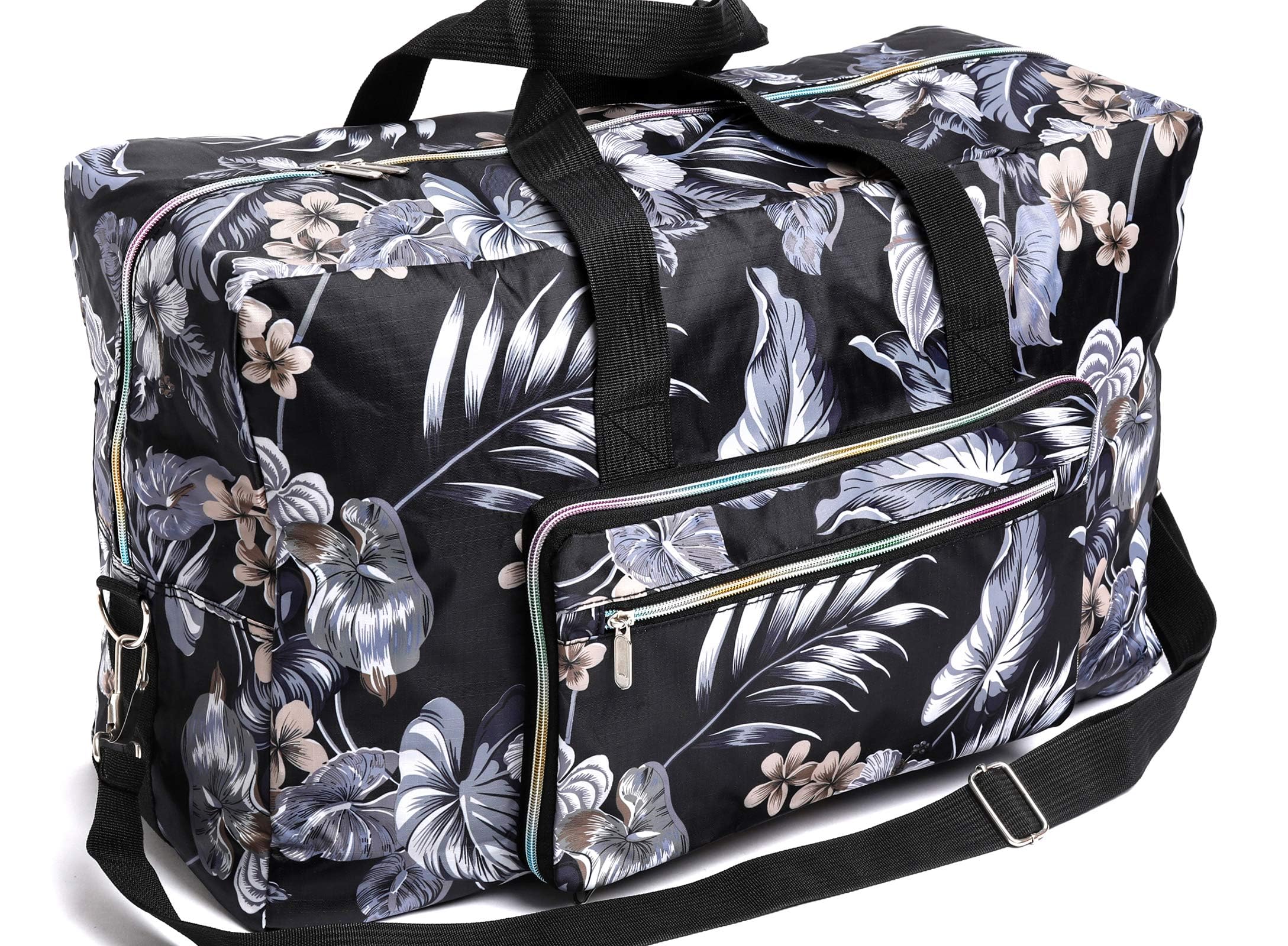Foldable Large Waterproof Travel Duffle Bag for Women - Lightweight Carry-On Weekender Overnight Bag - Perfect for Gym, Beach Trips & Weekend Getaways
