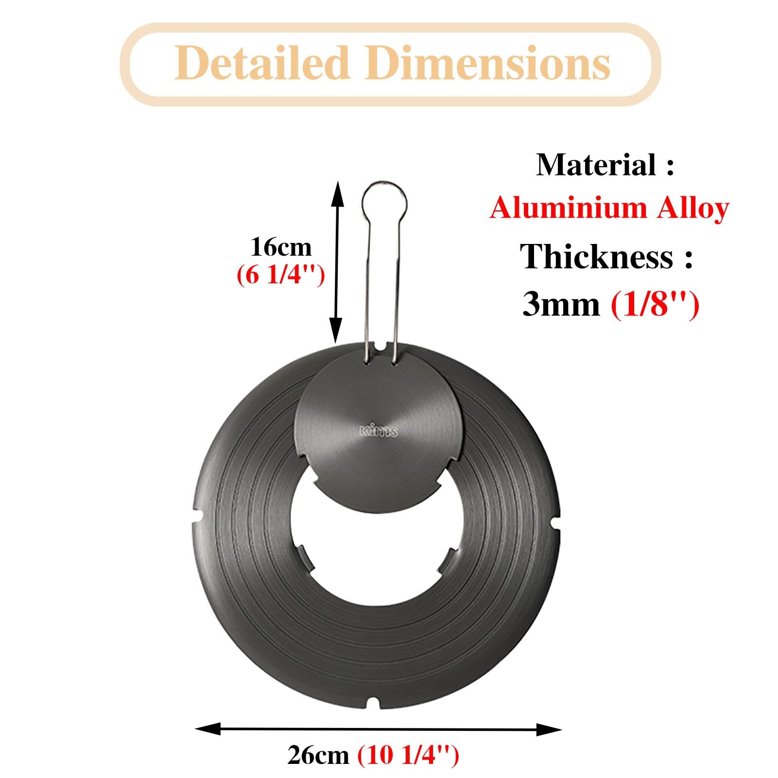 **Detachable Heat Diffuser Plate for Gas Stove & Grill – Non-Stick Coating, Even Heat Distribution, Aluminum Shield – Perfect for Simmering, BBQ, and Stovetop Cooking**
