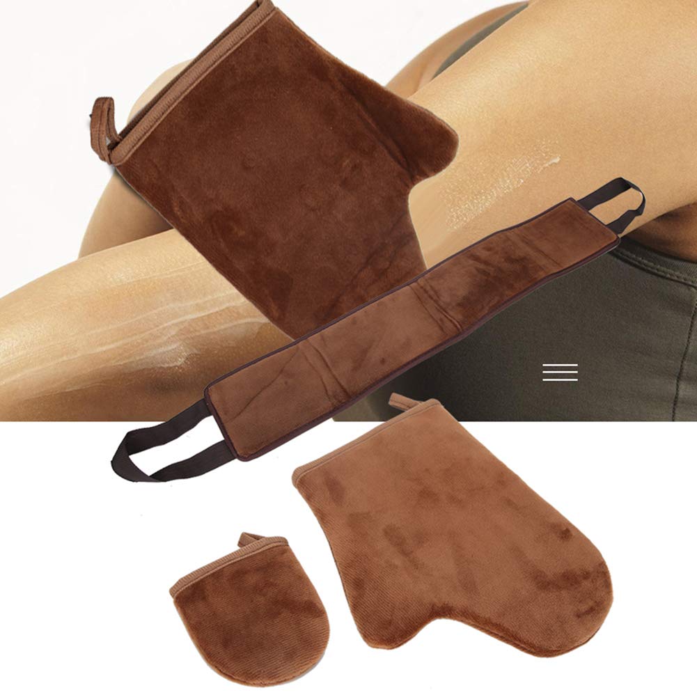 Self Tanning Mitt Applicator - Soft Reusable Back Tanning Glove for Cream, Lotion & Mousse | Exfoliator & Oil Application Mitt | Perfect for At-Home Spray Tan & Body Bronzing