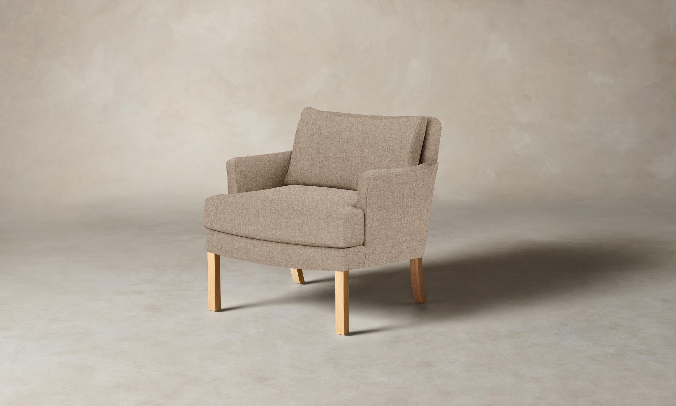 Premium Italian Brushed Wool Fox Fur Accent Chair - The Kaye Chair for Living Room, Bedroom & Office Decor