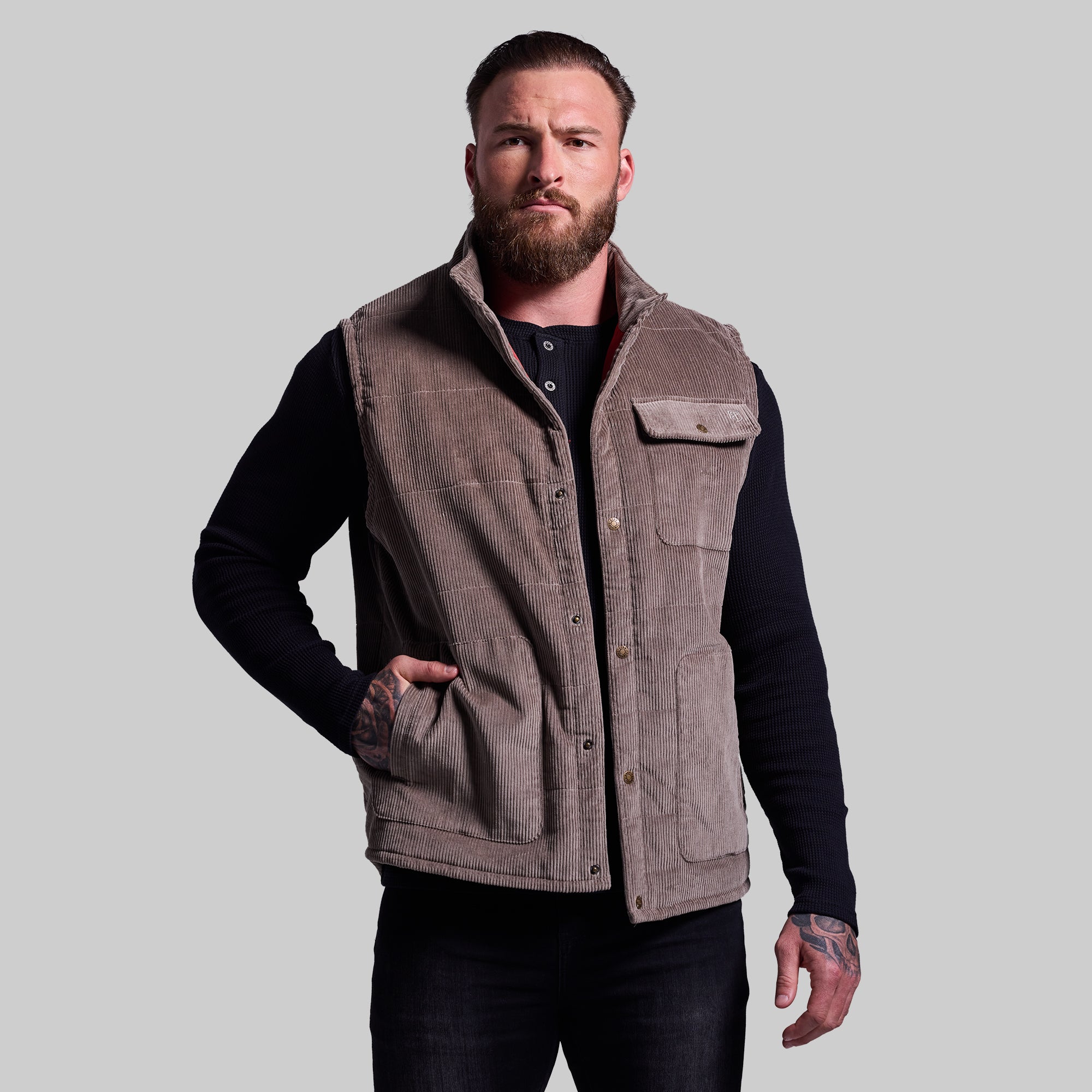Base Camp Quilted Vest for Men & Women - Lightweight Puffer Jacket with Warm Insulation, Water-Resistant Outdoor Gear (Elephant Gray) - Perfect for Hiking, Camping & Winter Travel