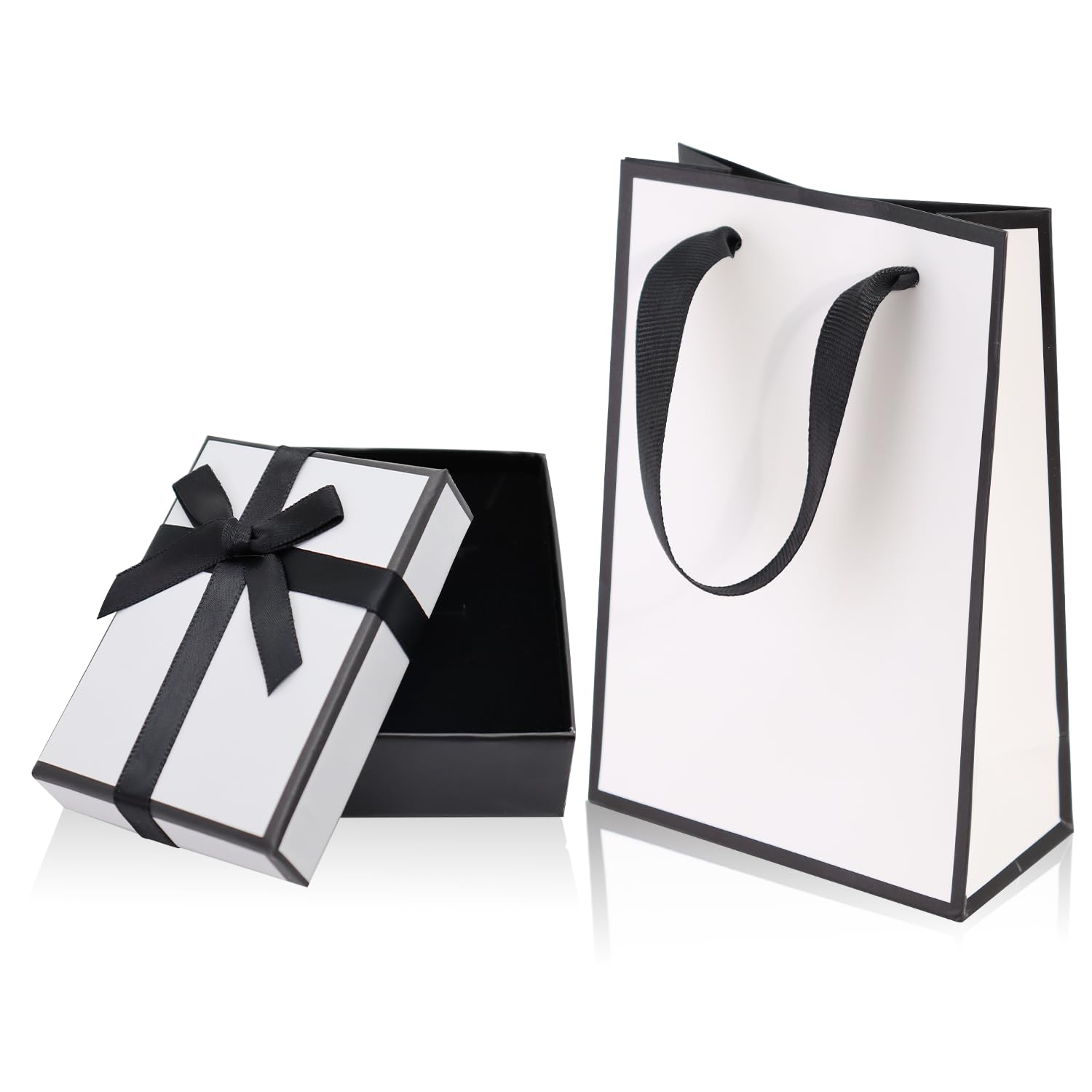 9x7x3cm Jewelry Gift Box with Lid & Paper Gift Bag Set - Small Gift Box for Bracelet, Earring, Ring, Necklace - Perfect for Birthdays, Anniversaries & Special Occasions