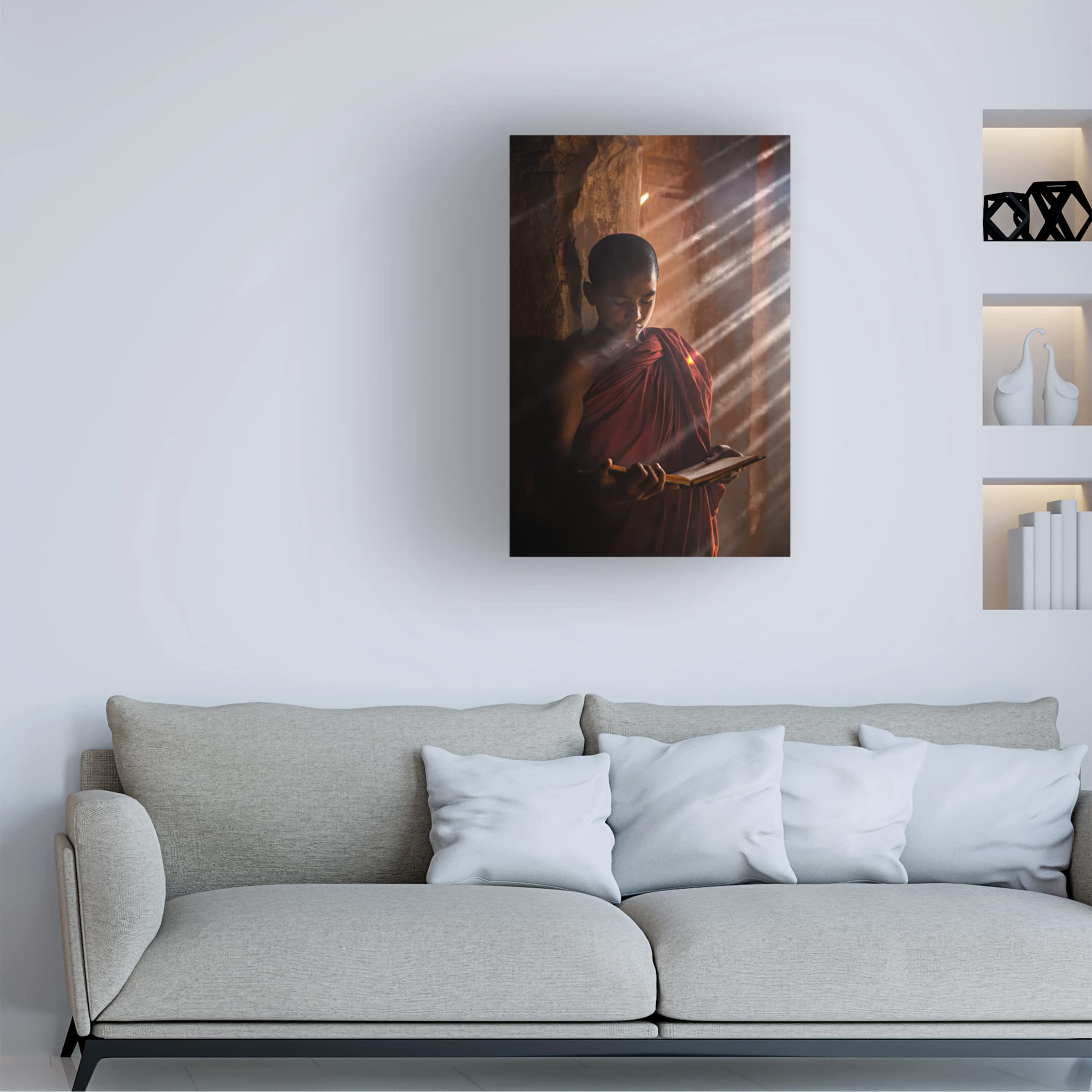 Trademark Fine Art 'Novice' Canvas Art by Amnon Eichelberg - Hand-Painted Abstract Wall Decor for Living Room, Bedroom & Office