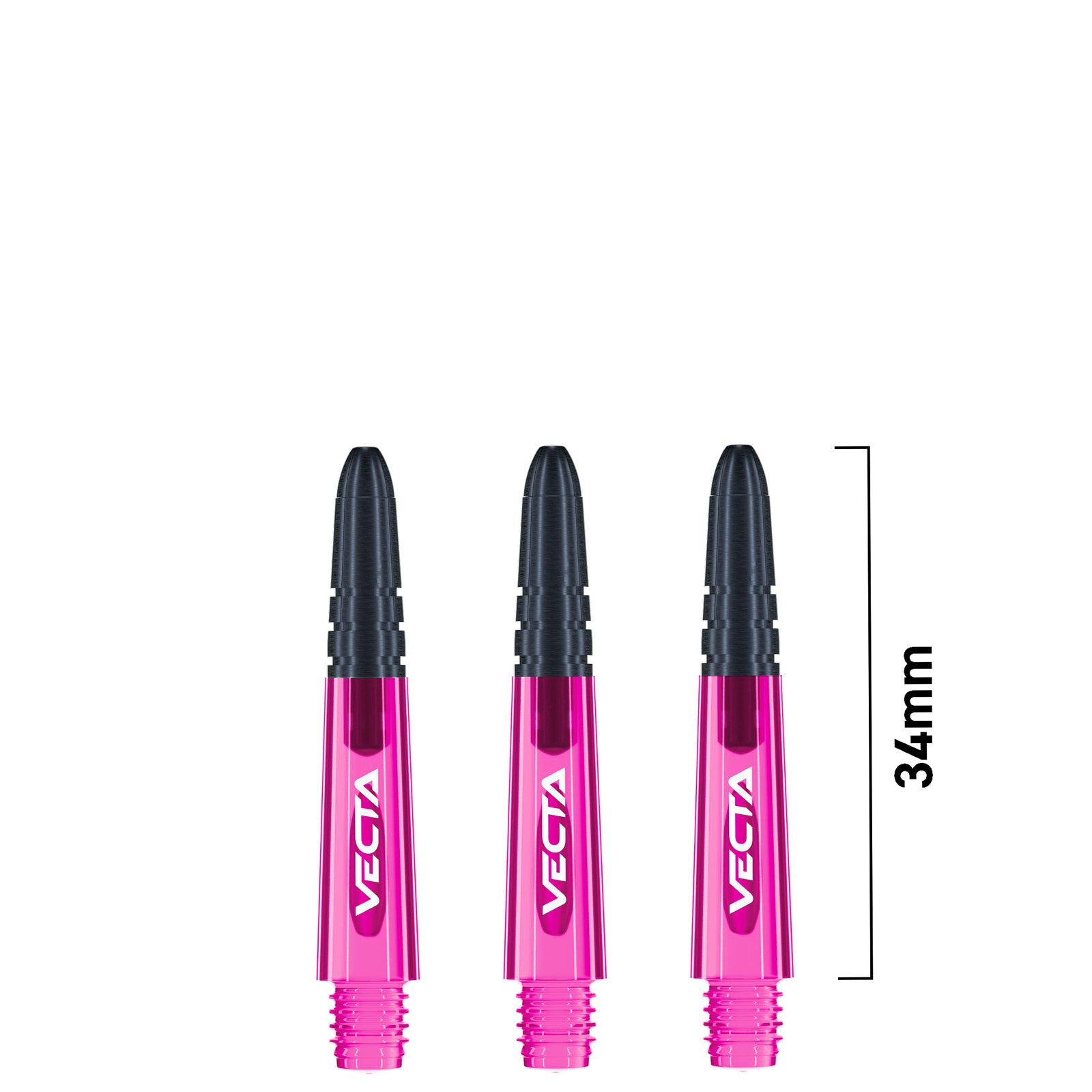 WINMAU Vecta Composite Dart Shafts - Short Pink Aluminum Dart Shafts for Professional Players | Perfect for Steel Tip Darts & Tournament Play