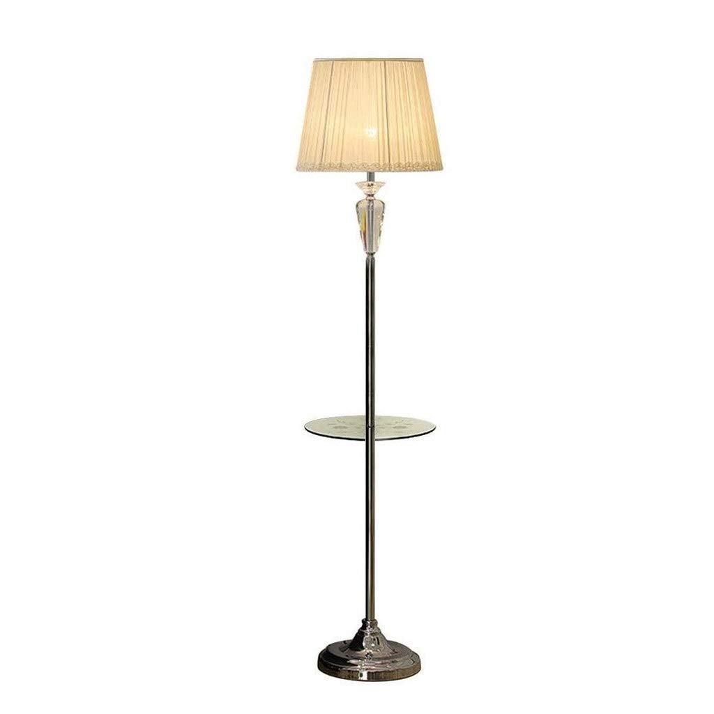 GAOXIN European Crystal Floor Lamp - Modern Creative Luxury Lighting for Wedding, Living Room & Bedside Decor with Glass Tray | Elegant Home & Event Lighting Solution