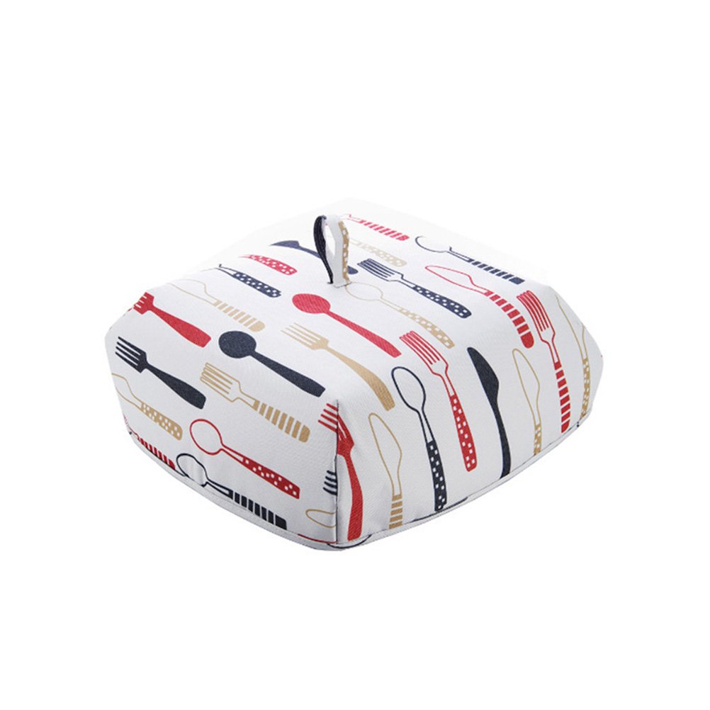 Cabilock Square Foldable Insulated Food Cover with Aluminum Foil - Winter Table Hot Food Insulation Dish Cover for Kitchen (Size L, Red) - Perfect for Keeping Meals Warm During Holiday Dinners & Outdoor Picnics