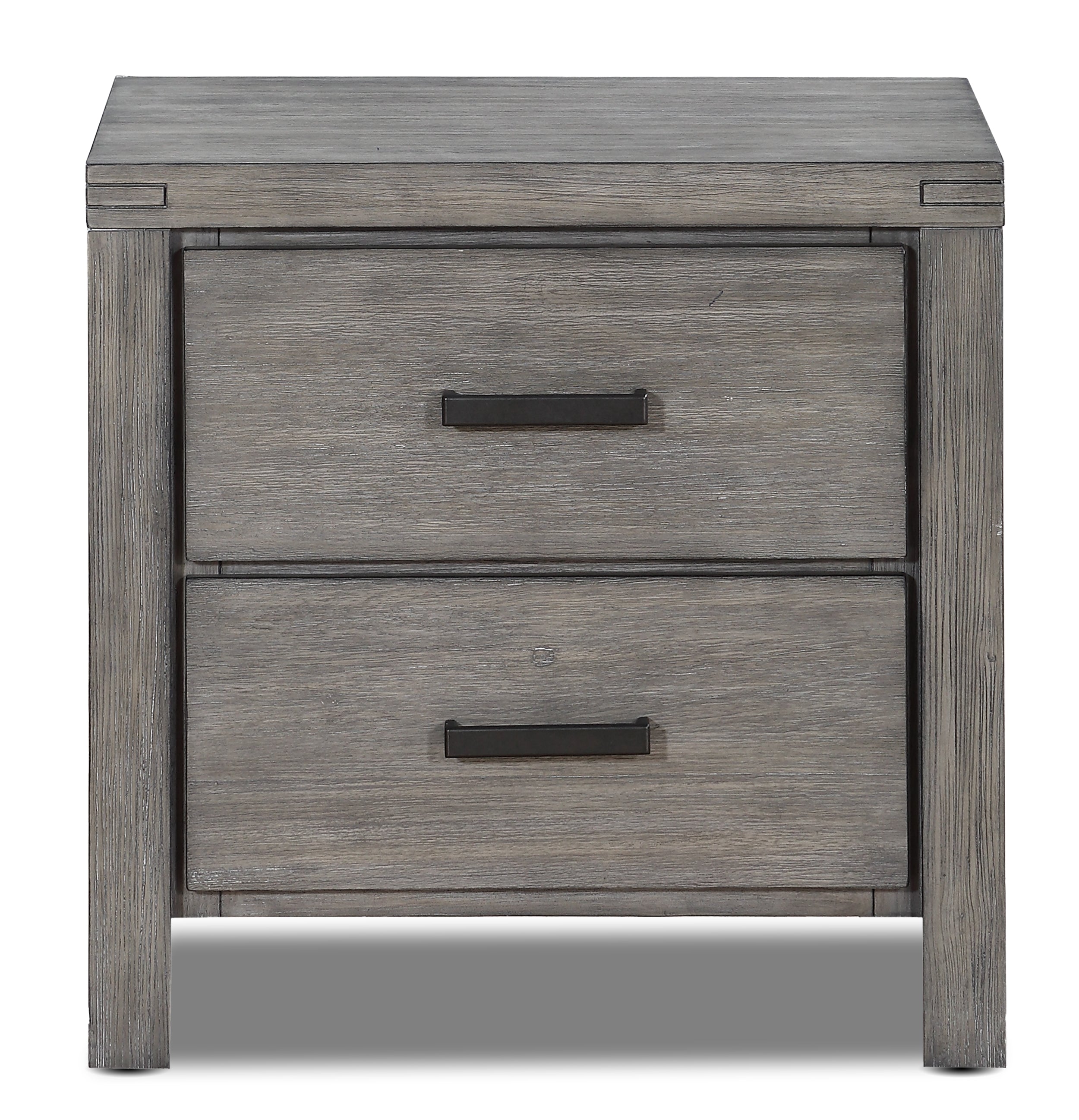 Copeland Night Stand - Wire Brushed Grey Finish Bedside Table for Bedroom, Modern End Table with Storage Shelf - Perfect for Small Spaces, Apartments & Guest Rooms