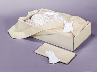 Foster-Stephens Elegant Wedding Dress Storage Box - Large White Garment Organizer for Gowns, Dresses, Quilts & Heirlooms with Lavender Sachet | Perfect for Bridal Gown Preservation, Closet Organization & Family Keepsake Protection