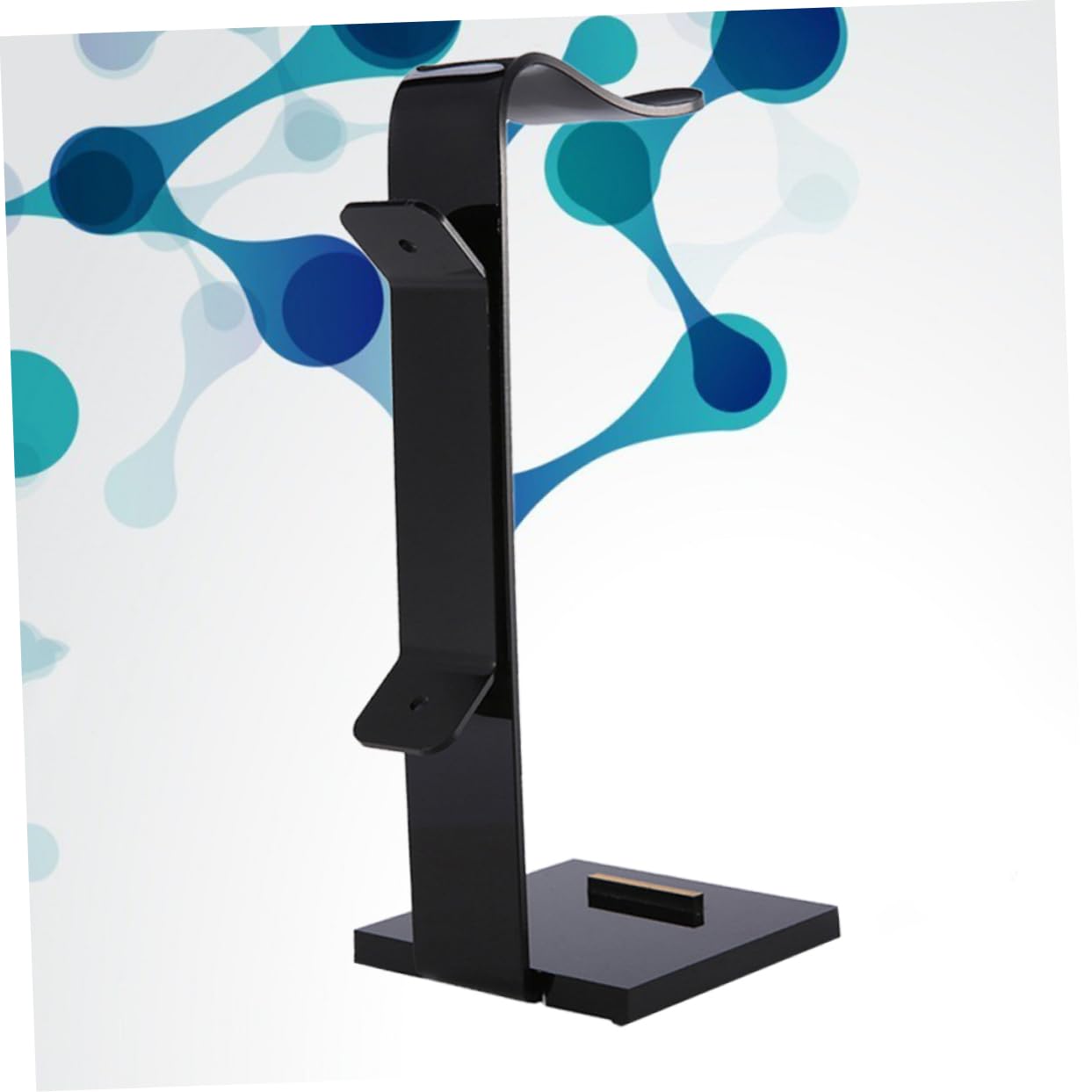 Healeved Acrylic Headphone Stand - Modern Headphones Holder for Desk, Gaming & Office Use - Durable Headphone Accessories for Sony, Bose, Beats & AirPods (Space Saving Design for Home & Studio Setup)