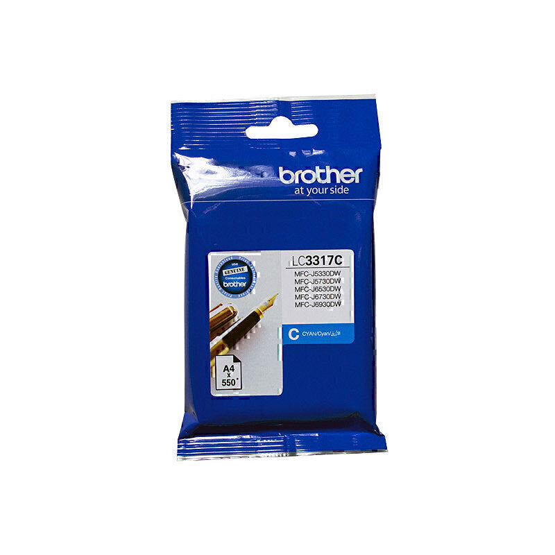 Brother LC3317BK High-Yield Ink Cartridge - Black, Cyan, Yellow, Magenta - Compatible with MFC J5330DW/J5730DW/J6530DW/J6730DW/J6930DW Printers - Ideal for Home & Office Printing