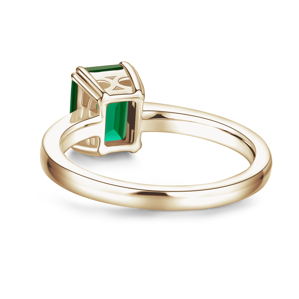 Exquisite Petite Micropavé Emerald Cut Emerald Ring for Women - Elegant Wedding, Engagement & Anniversary Jewelry Gift