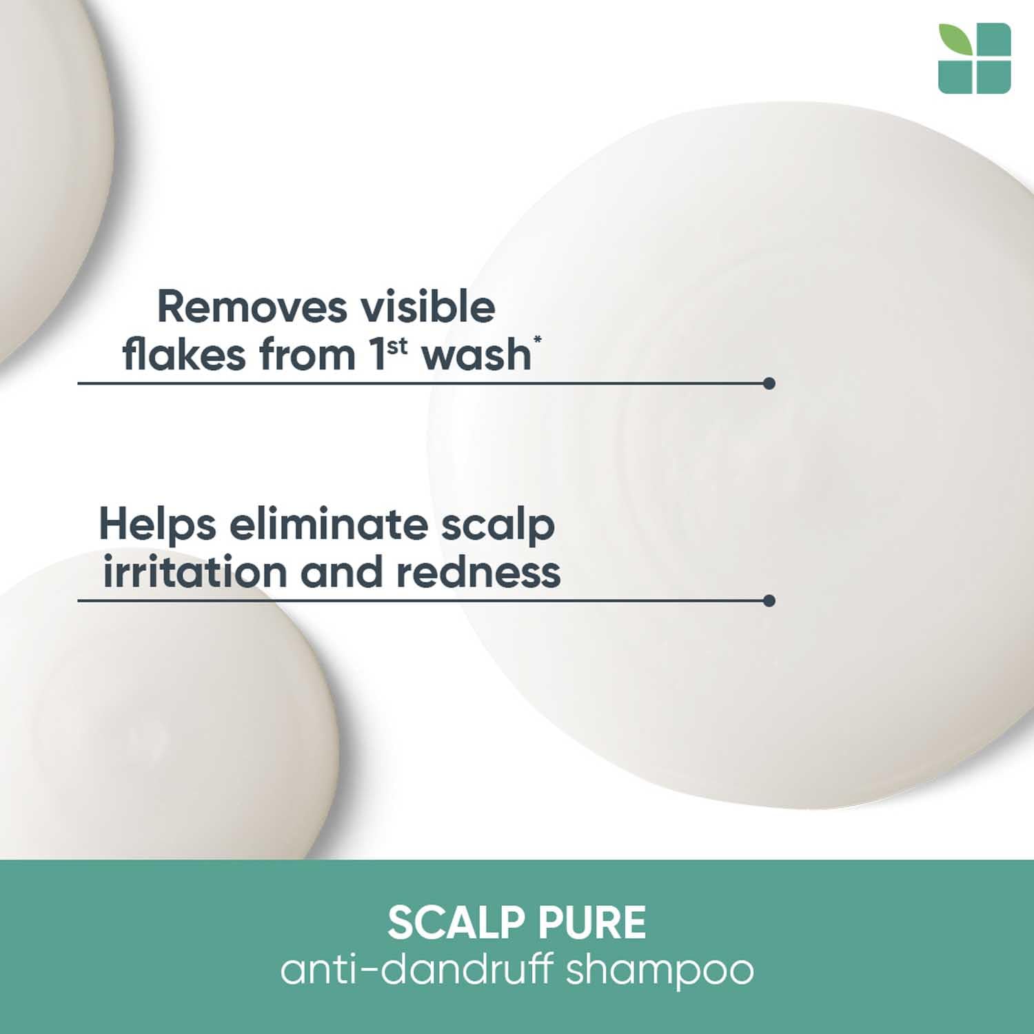 Biolage Professional Scalppure Anti-Dandruff Shampoo for Dry & Itchy Scalp - Flake-Free Hair Care with Pyrithione Zinc - Ideal for Daily Use & Sensitive Scalp